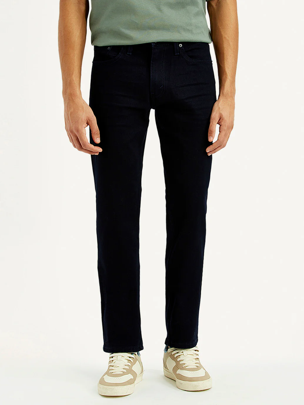 Men's 513 Dark Blue Slim Straight Fit Mid Rise Jeans - Image 3
