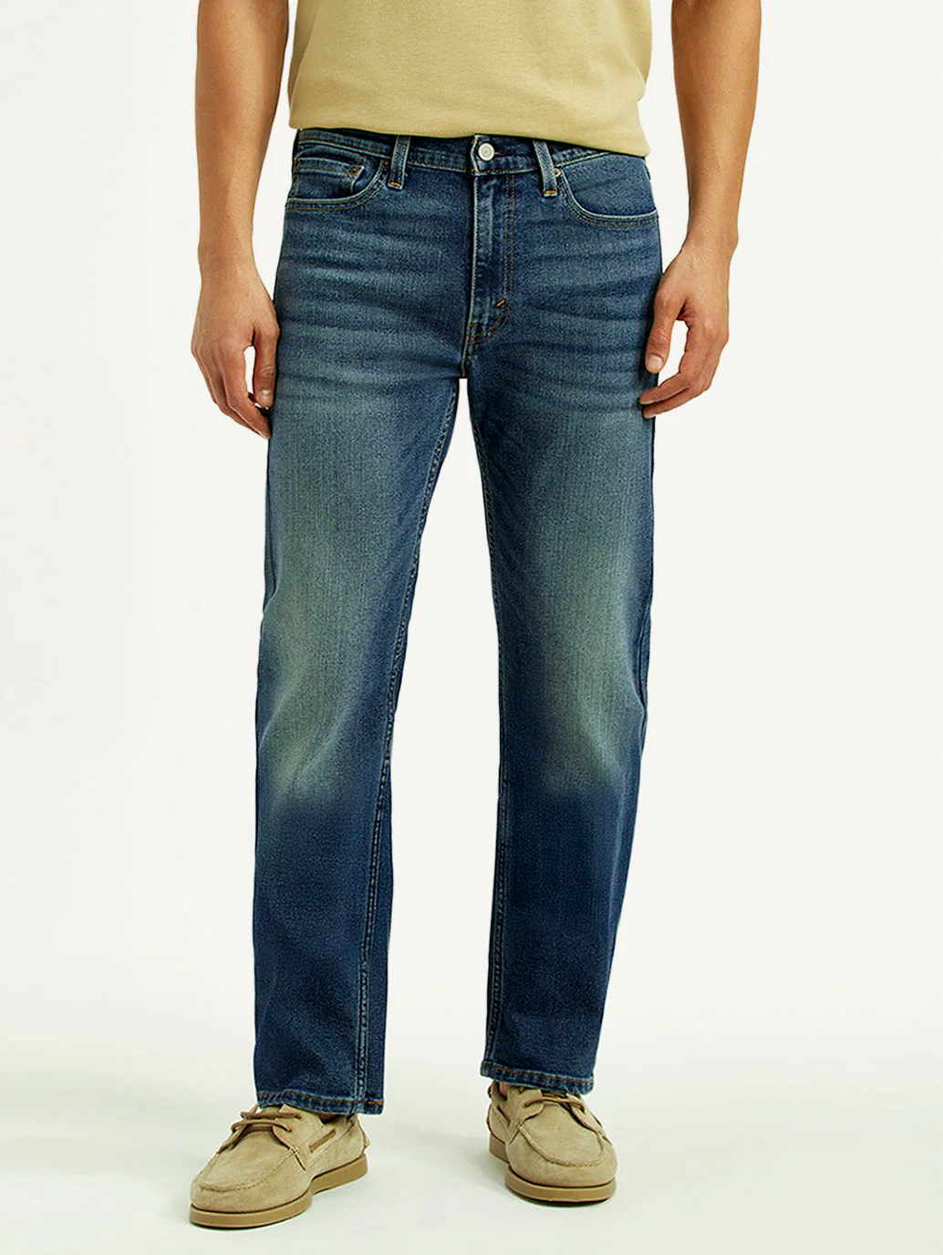 Men's 513 Dark Blue Slim Straight Fit Mid Rise Jeans - Image 2