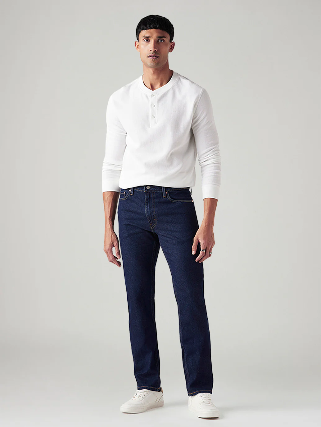 Men's 513 Dark Blue Slim Straight Fit Mid Rise Jeans - Image 2