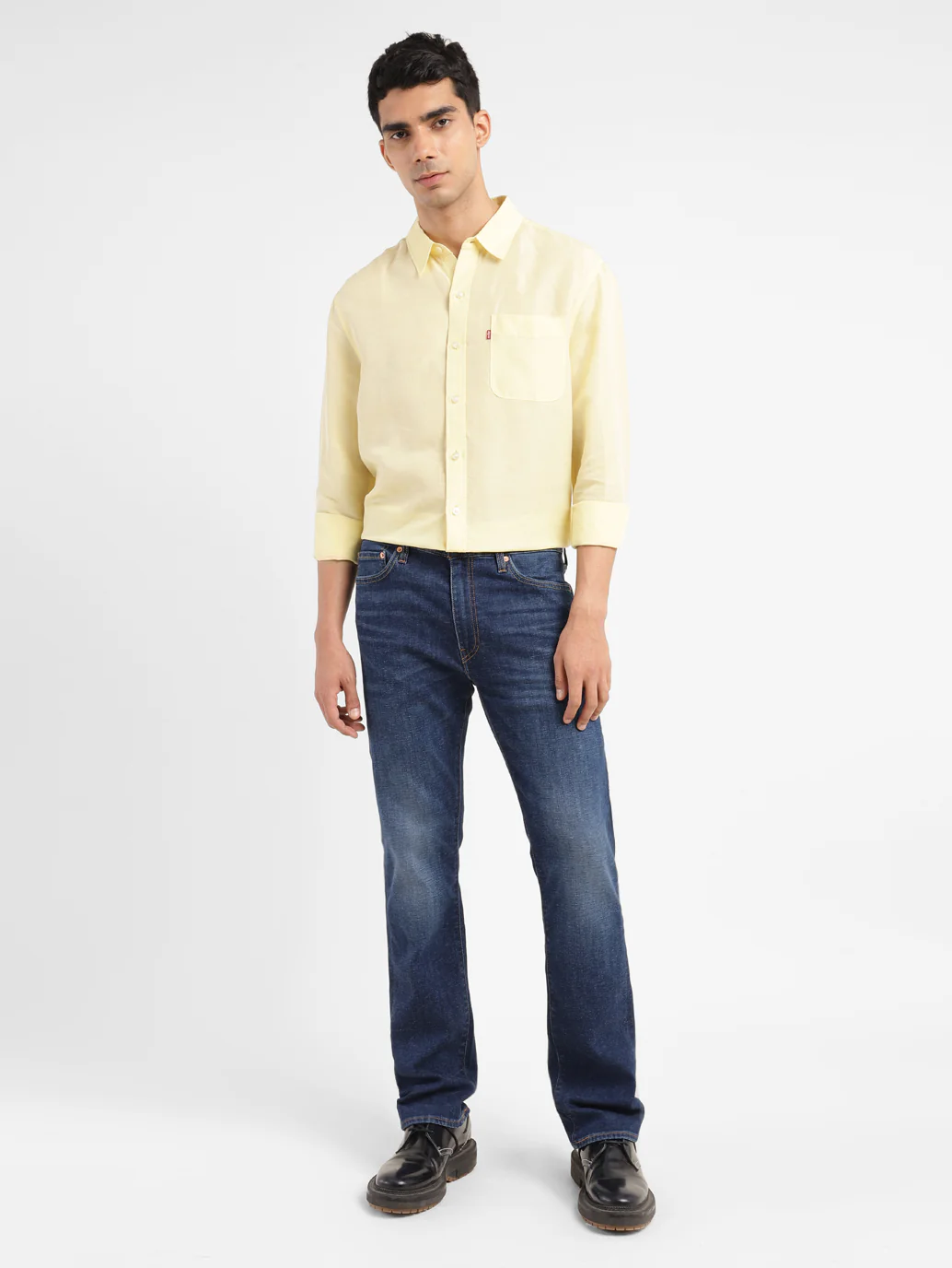 Men's 513 Blue Slim Straight Fit Mid Rise Jeans - Image 8