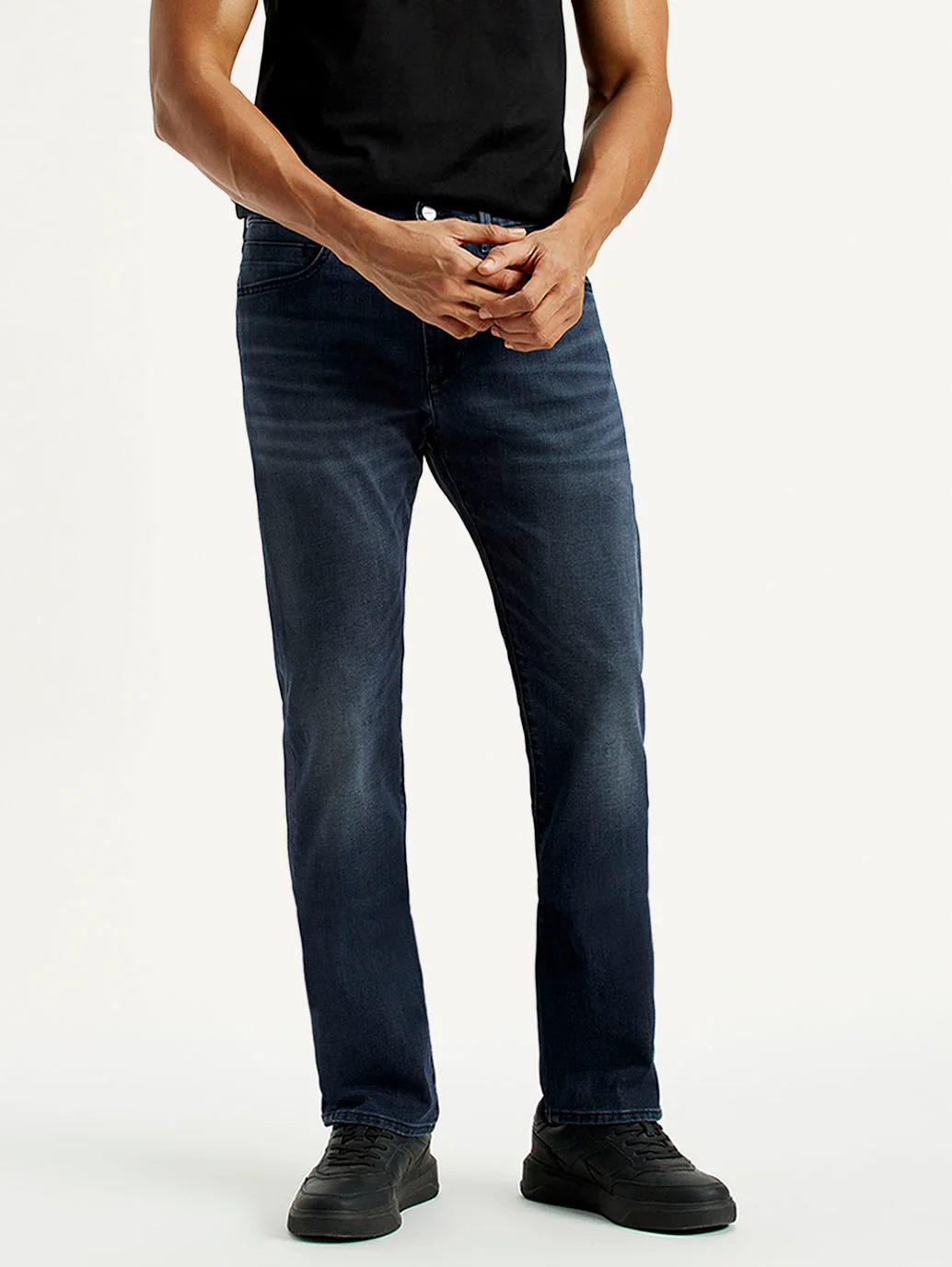 Men's Redloop 513 Dark Indigo Slim Straight Fit Mid Rise Jeans - Image 2