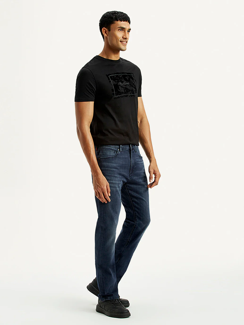 Men's Redloop 513 Dark Indigo Slim Straight Fit Mid Rise Jeans - Image 6