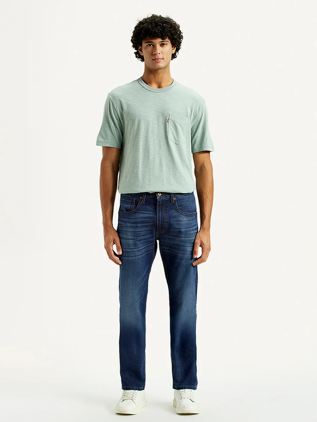 Men's 513 Dark Indigo Slim Straight Fit Mid Rise Jeans - Image 2