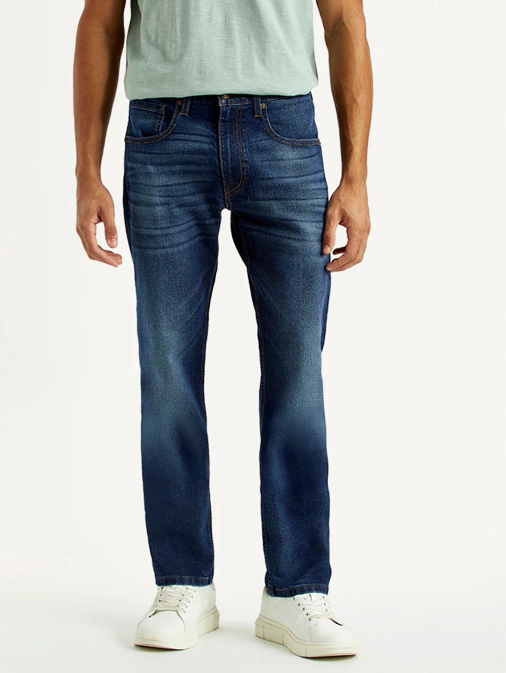 Men's 513 Dark Indigo Slim Straight Fit Mid Rise Jeans - Image 3