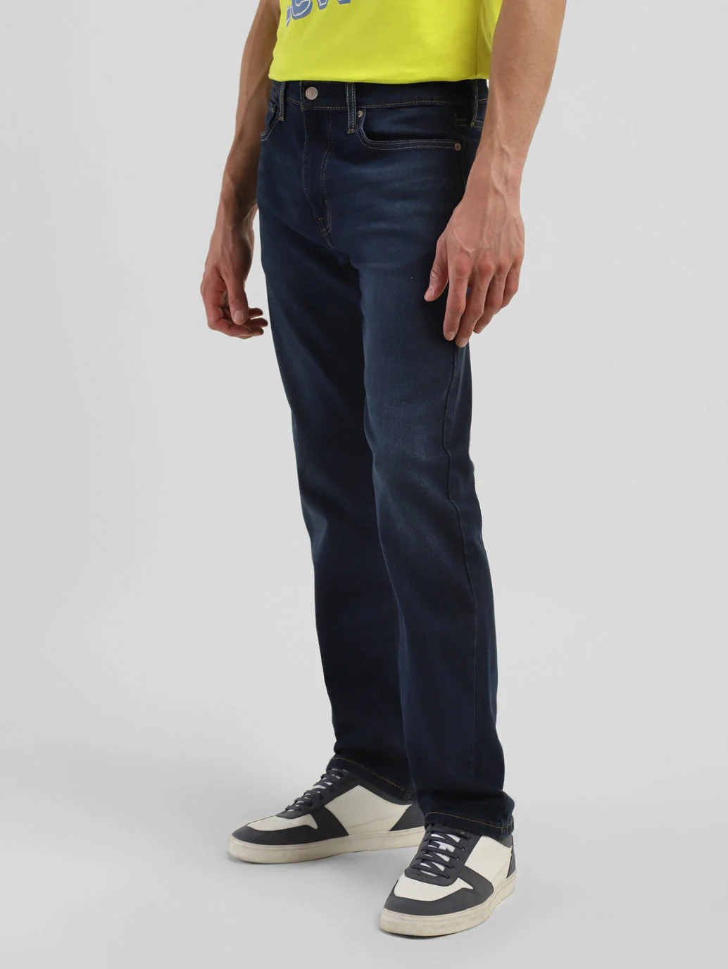 Men's 513 Blue Slim Straight Fit Mid Rise Jeans - Image 5
