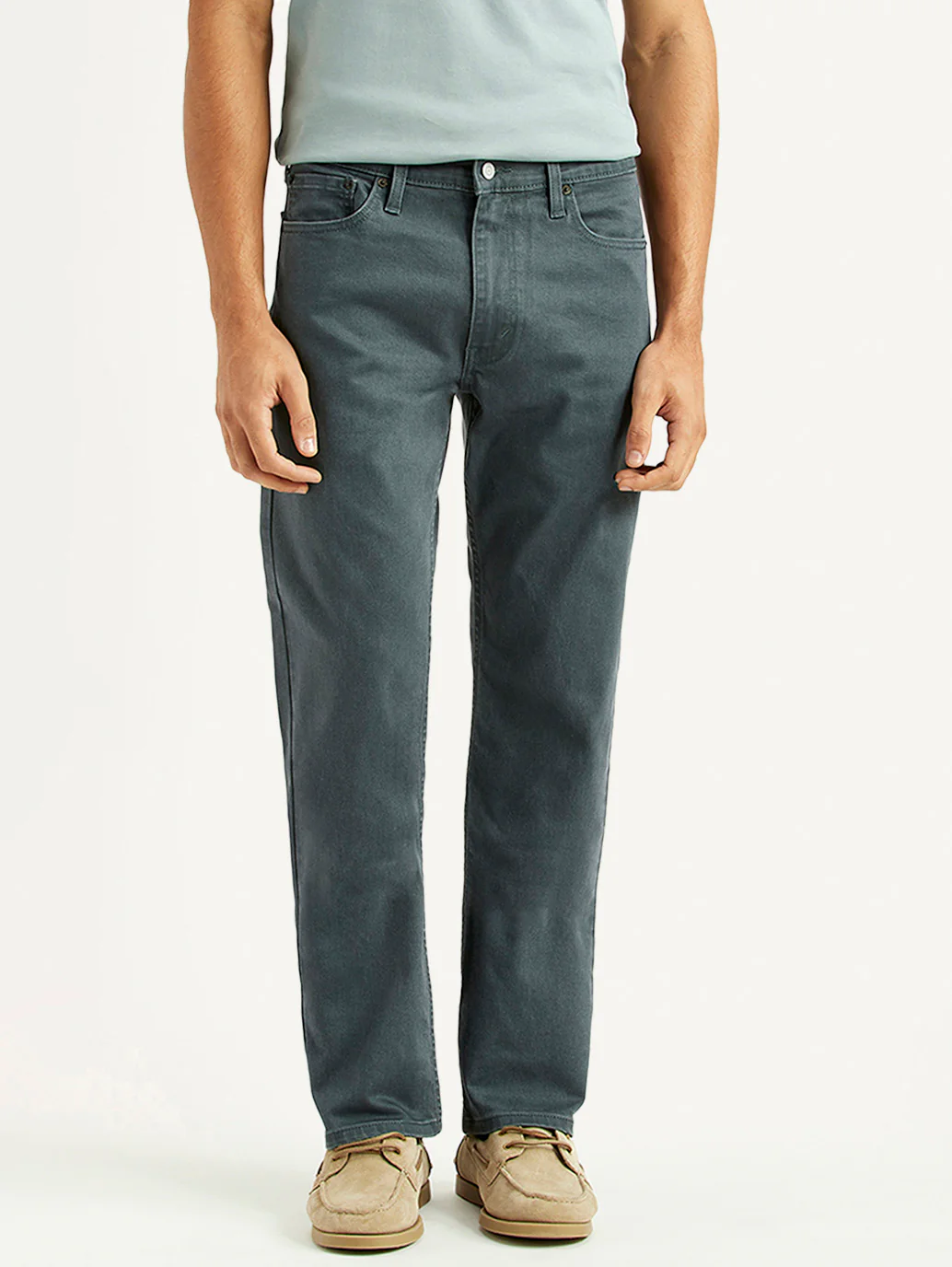 Men's 513 Grey Slim Straight Fit Mid Rise Jeans - Image 3