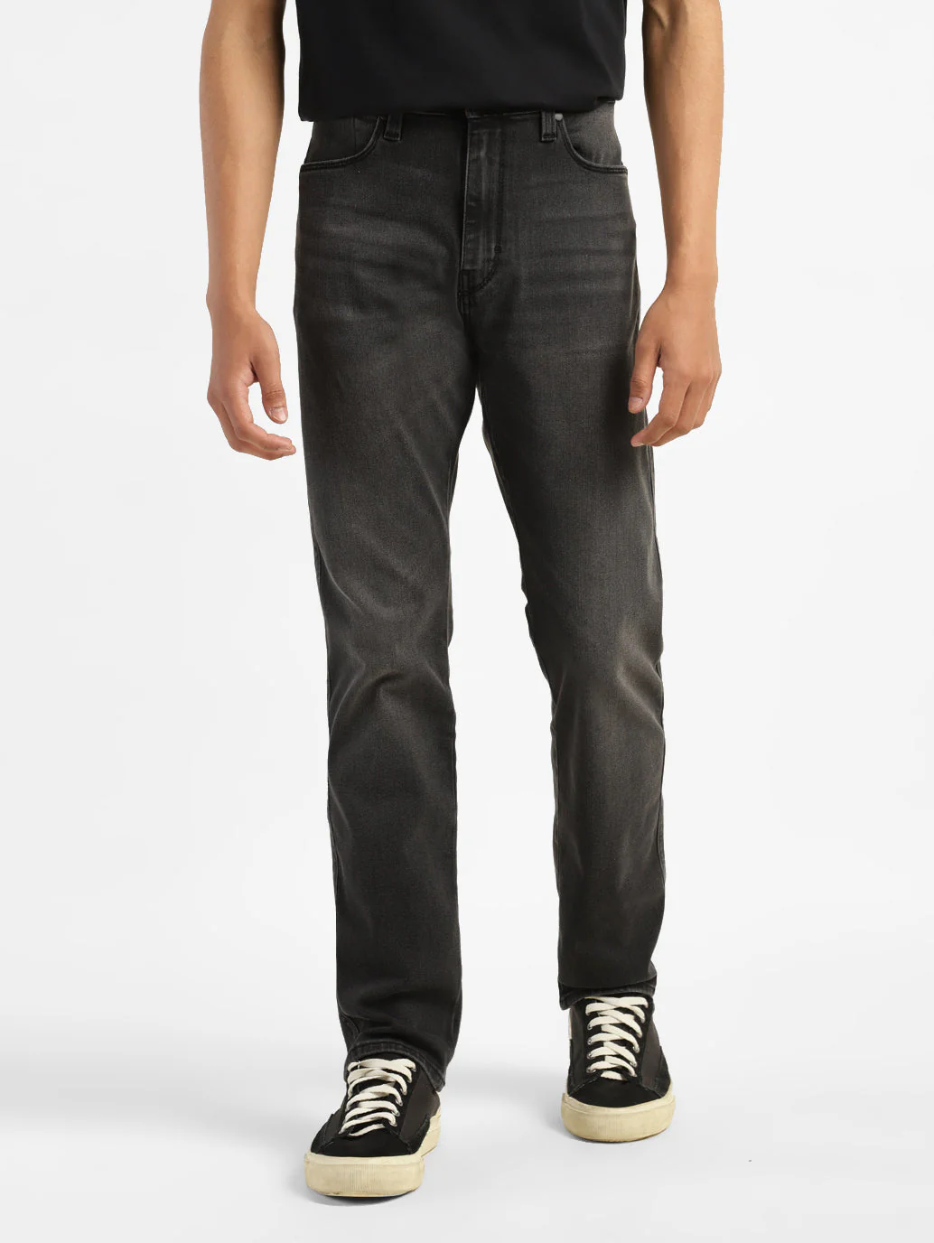 Men's 513 Grey Slim Straight Fit Mid Rise Jeans
