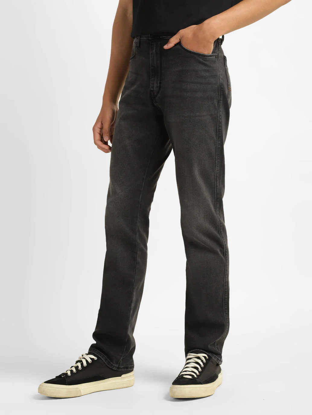 Men's 513 Grey Slim Straight Fit Mid Rise Jeans - Image 5