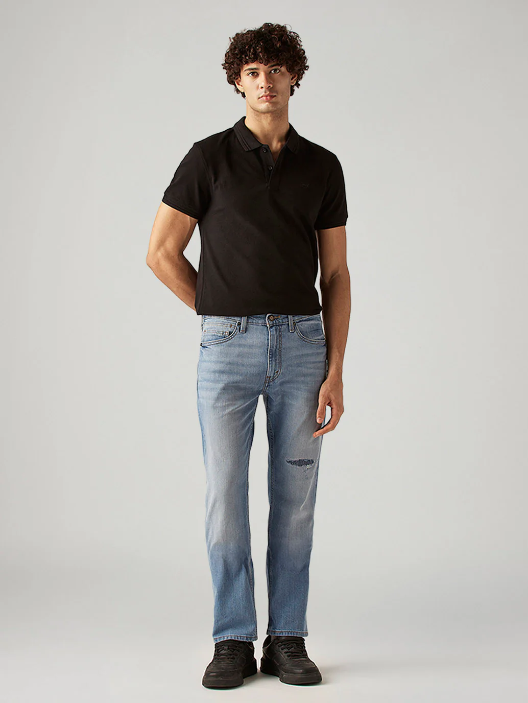 Men's 513 Light Blue Slim Straight Fit Mid Rise Jeans - Image 6