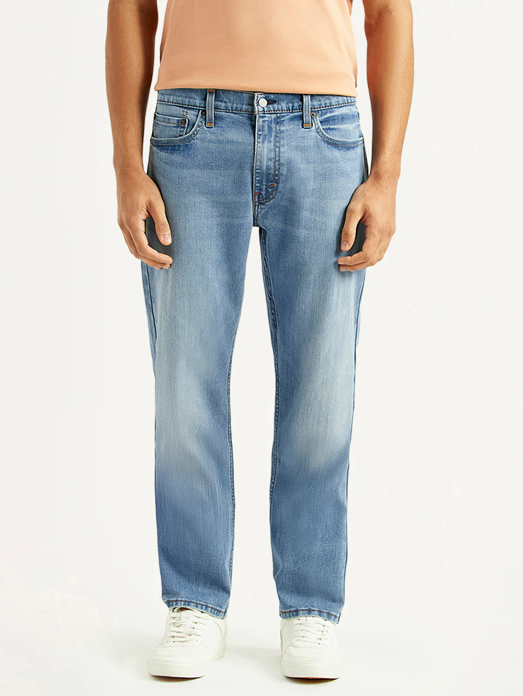 Men's 513 Light Blue Slim Straight Fit Mid Rise Jeans - Image 2
