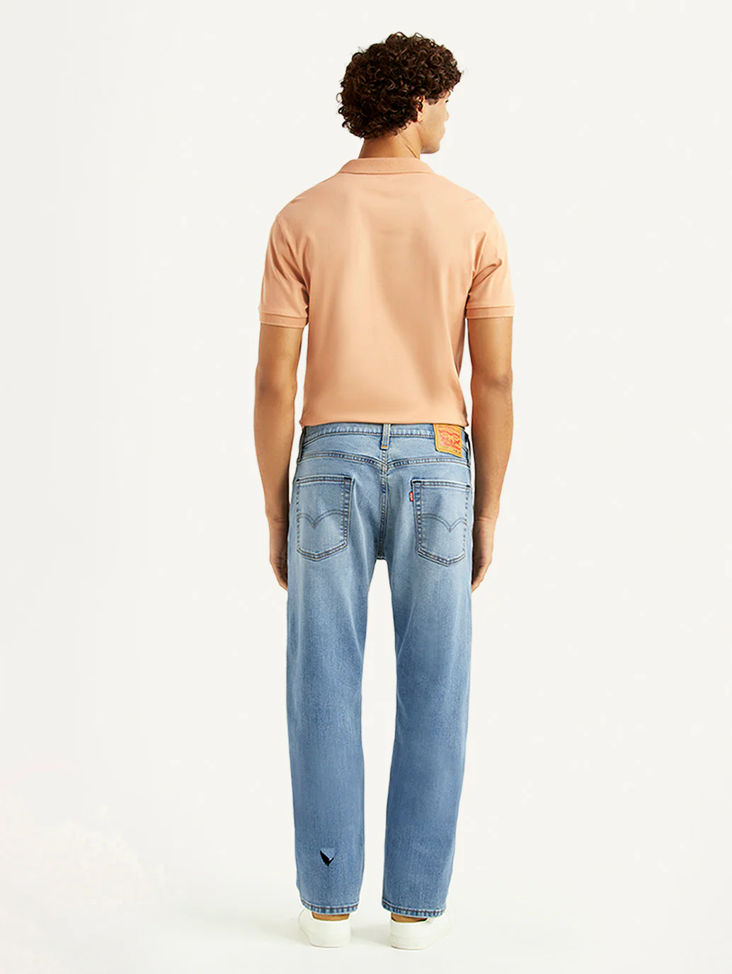 Men's 513 Light Blue Slim Straight Fit Mid Rise Jeans - Image 3