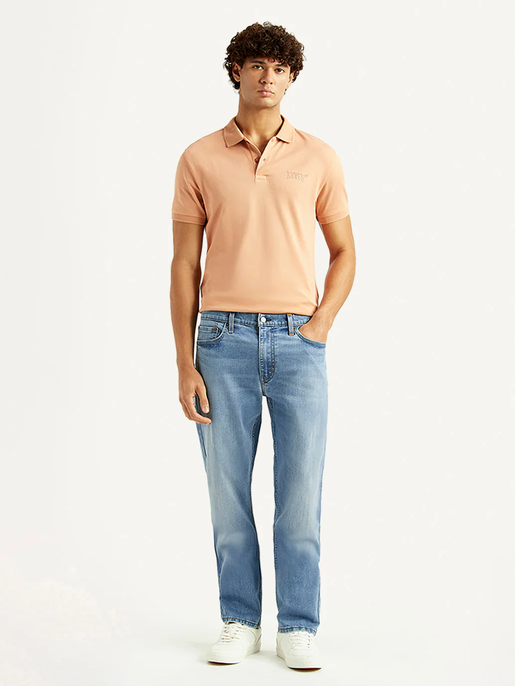 Men's 513 Light Blue Slim Straight Fit Mid Rise Jeans - Image 7