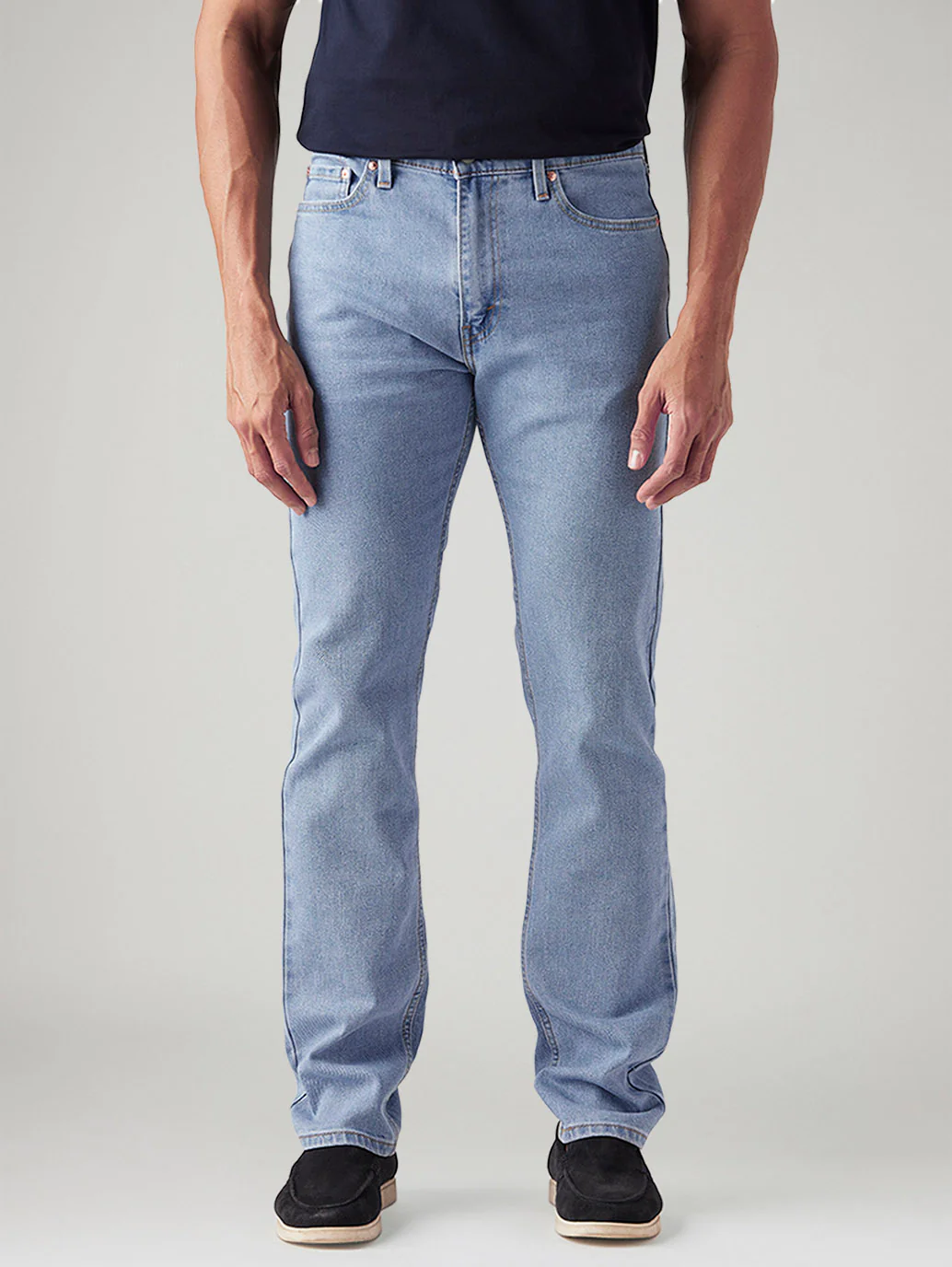 Men's 513 Light Blue Slim Straight Fit Mid Rise Jeans - Image 3