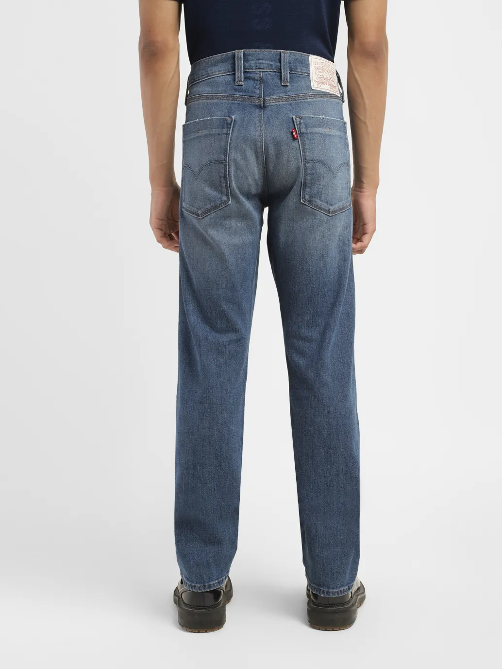 Men's 513 Blue Slim Straight Fit Mid Rise Jeans - Image 3