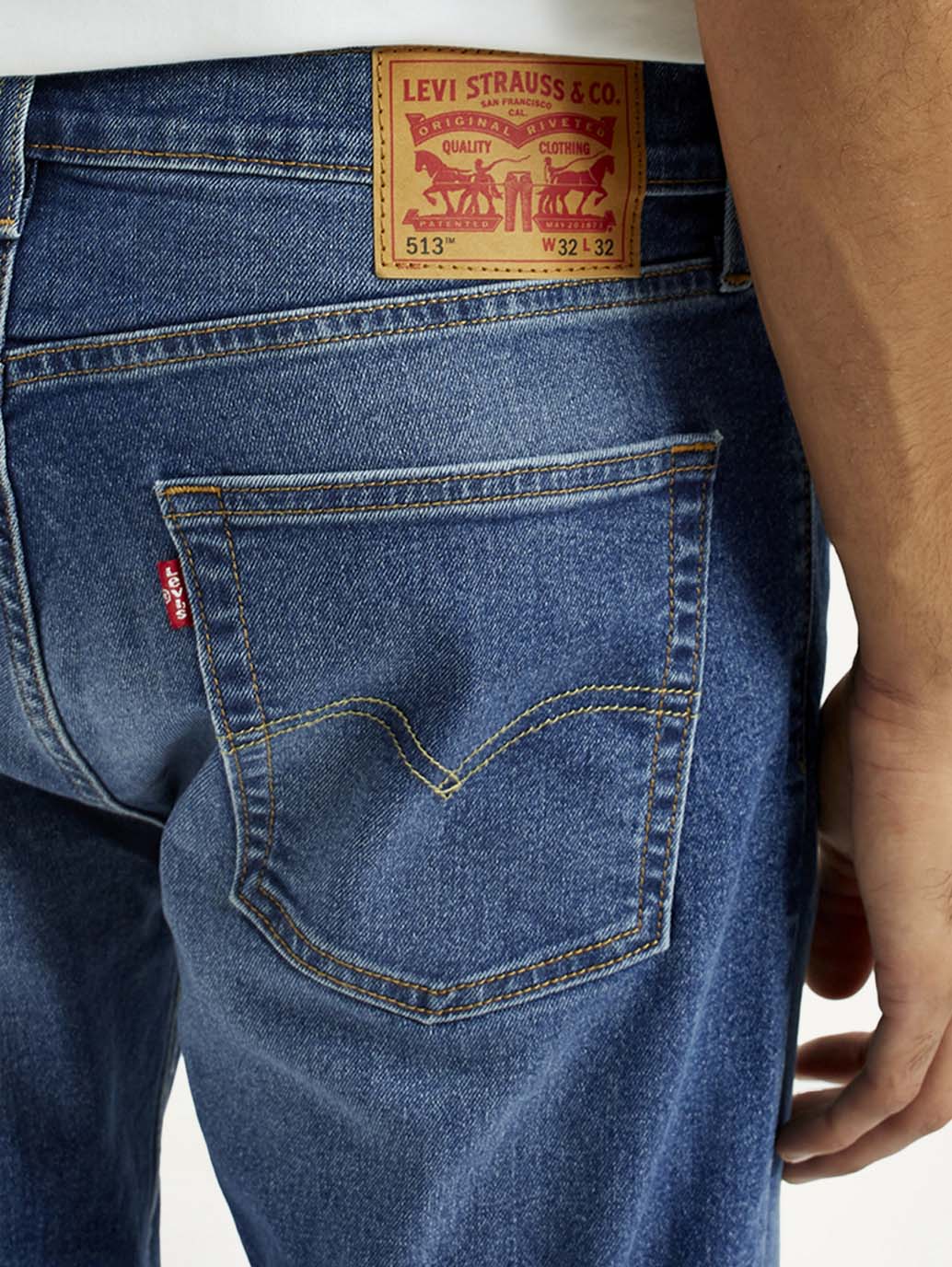 Men's 513 Indigo Slim Straight Fit Mid Rise Jeans - Image 5