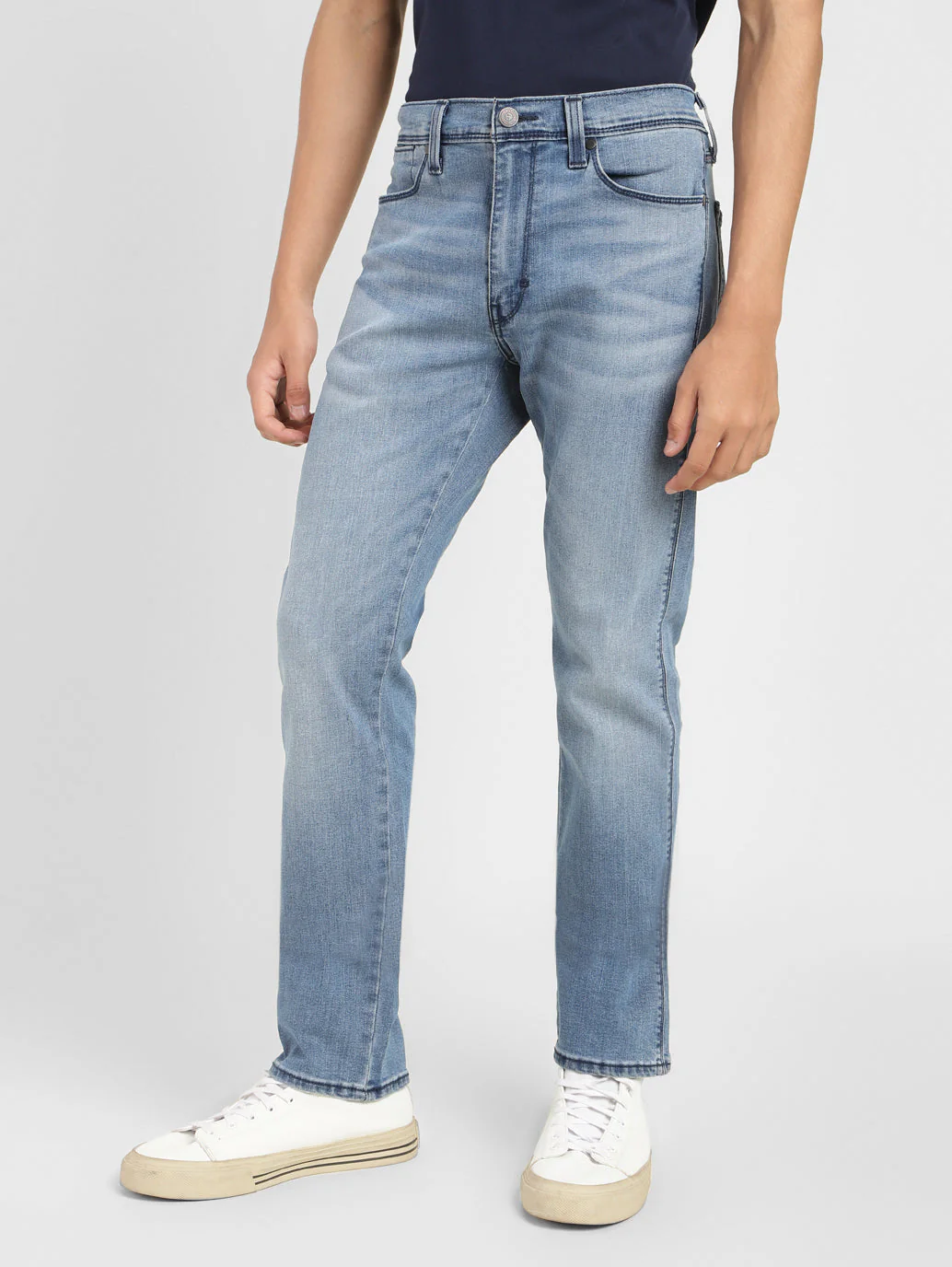 Men's 513 Blue Slim Straight Fit Mid Rise Jeans - Image 6