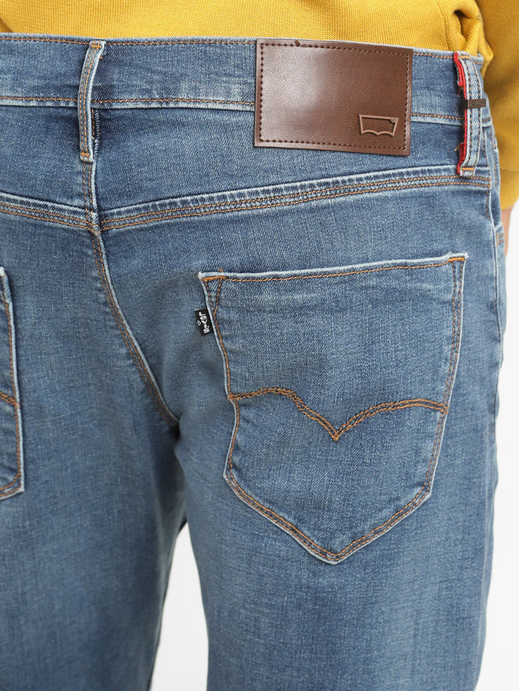 Men's Redloop 513 Blue Slim Straight Fit Mid Rise Jeans - Image 6