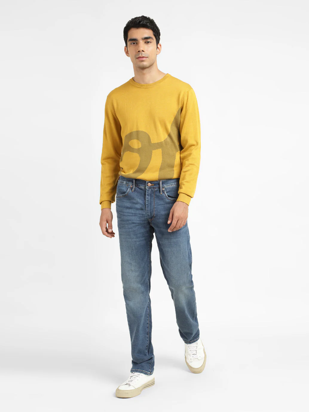 Men's Redloop 513 Blue Slim Straight Fit Mid Rise Jeans - Image 8