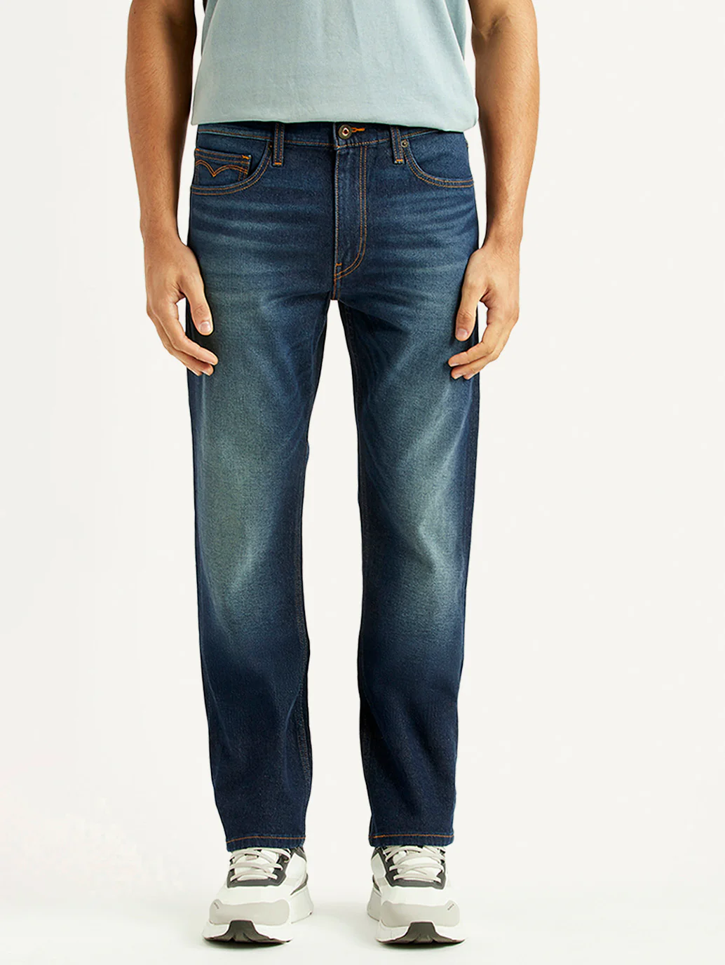Men's 513 Navy Slim Straight Fit Mid Rise Jeans - Image 3