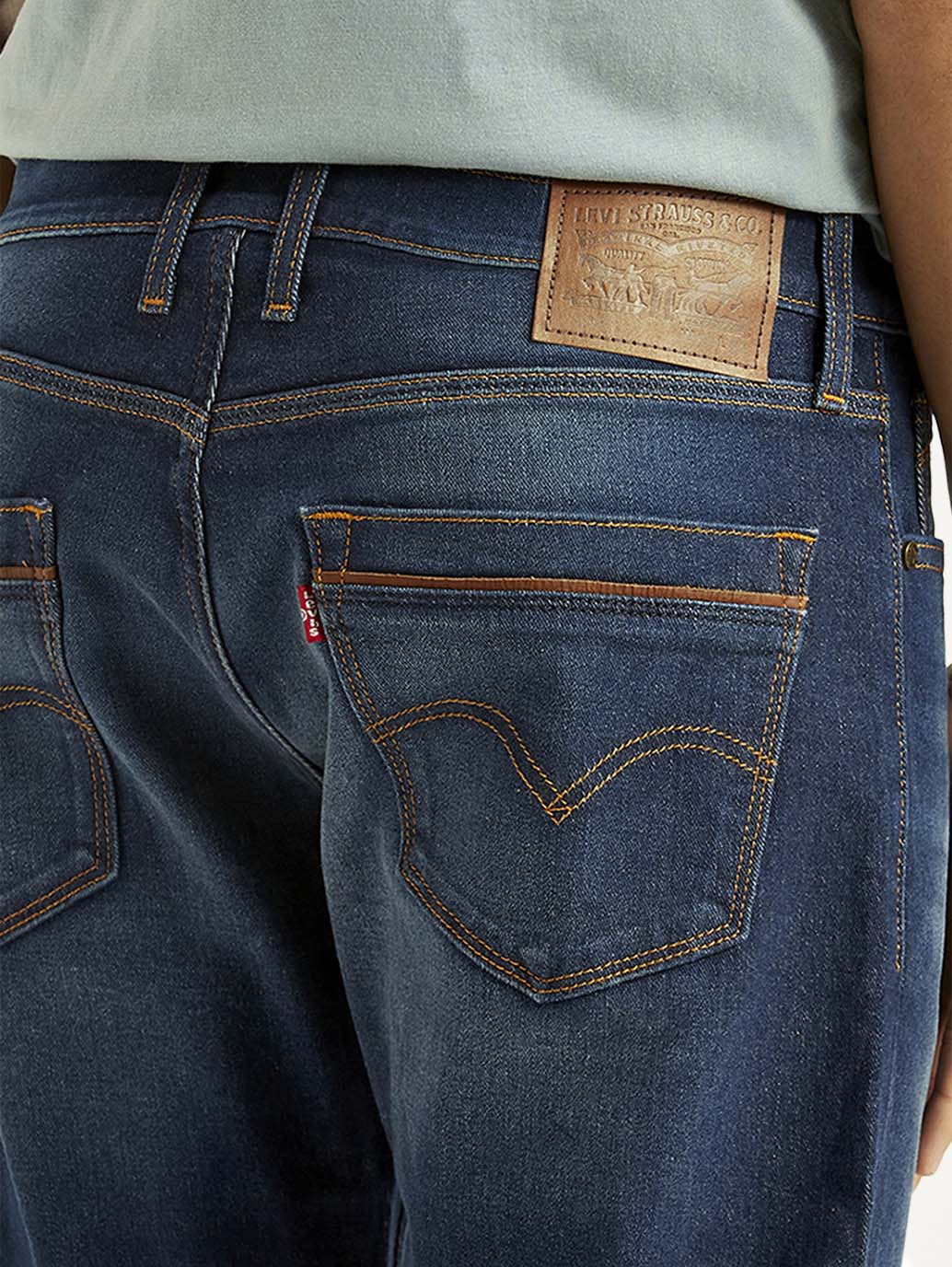 Men's 513 Navy Slim Straight Fit Mid Rise Jeans - Image 6