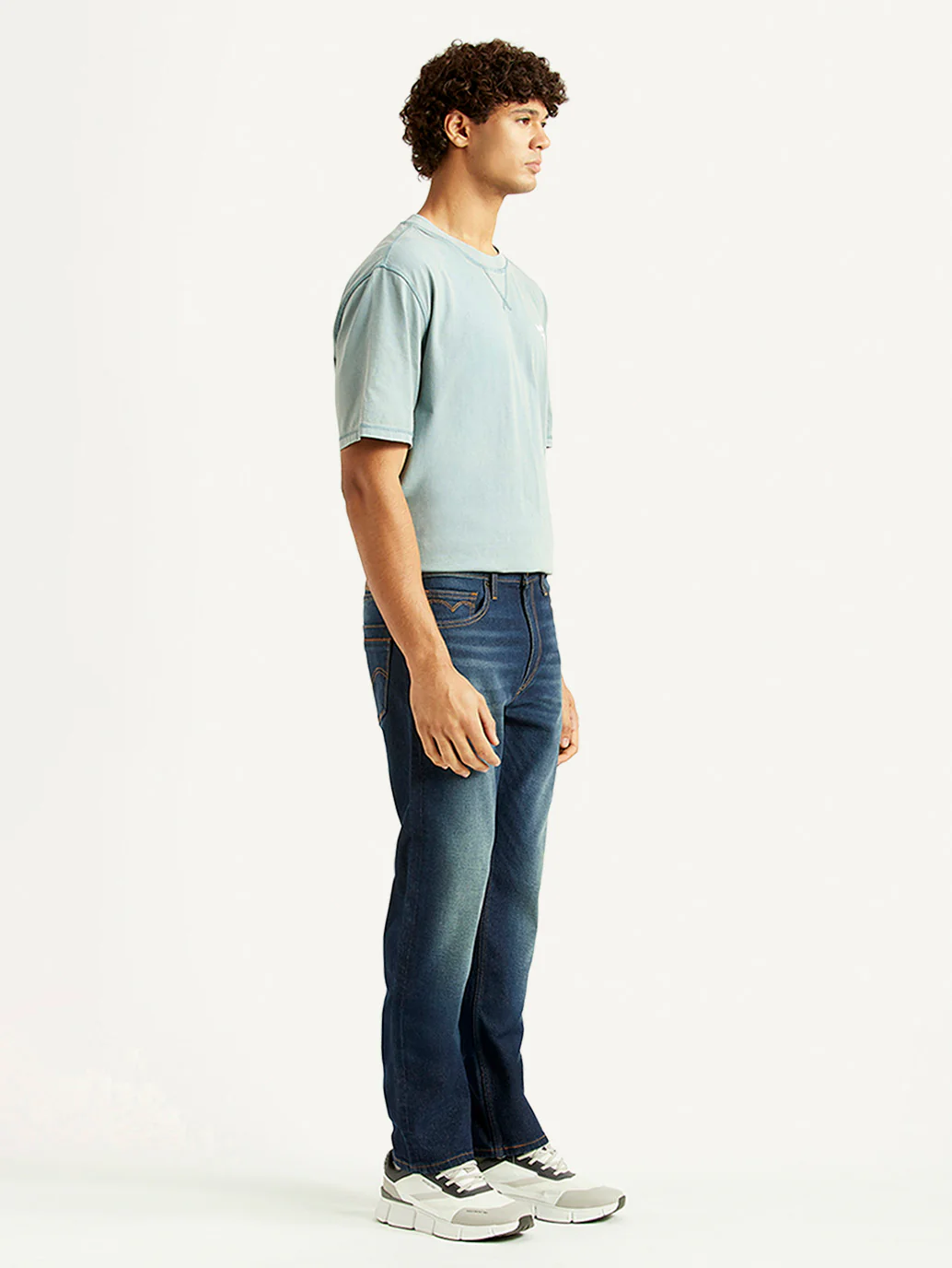 Men's 513 Navy Slim Straight Fit Mid Rise Jeans - Image 7