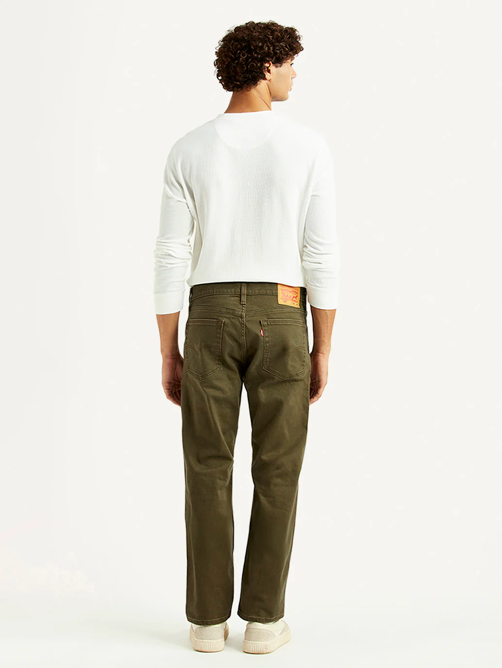 Men's 513 Olive Slim Straight Fit Mid Rise Jeans - Image 5