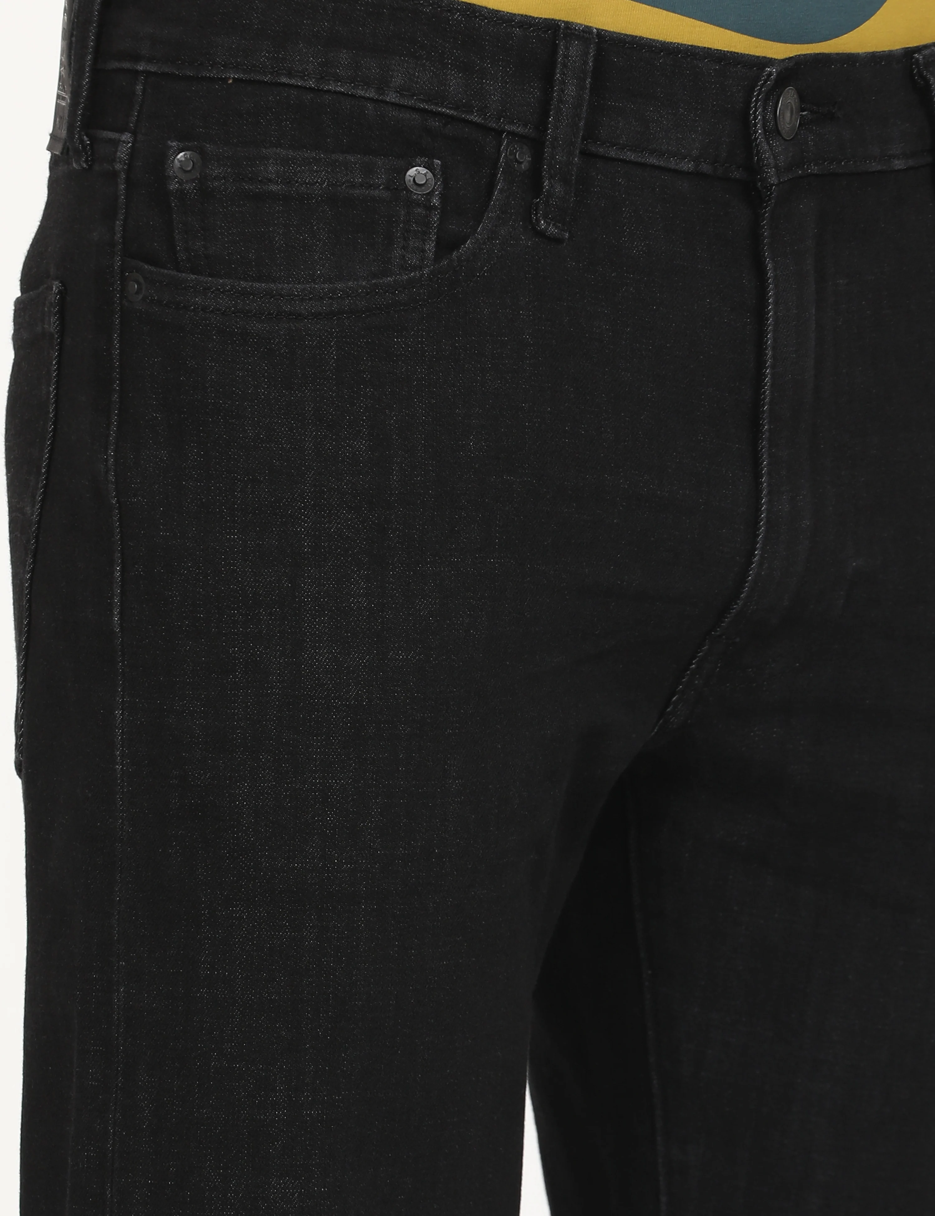 Men's 512 Black Slim Tapered Fit Mid Rise Jeans - Image 7
