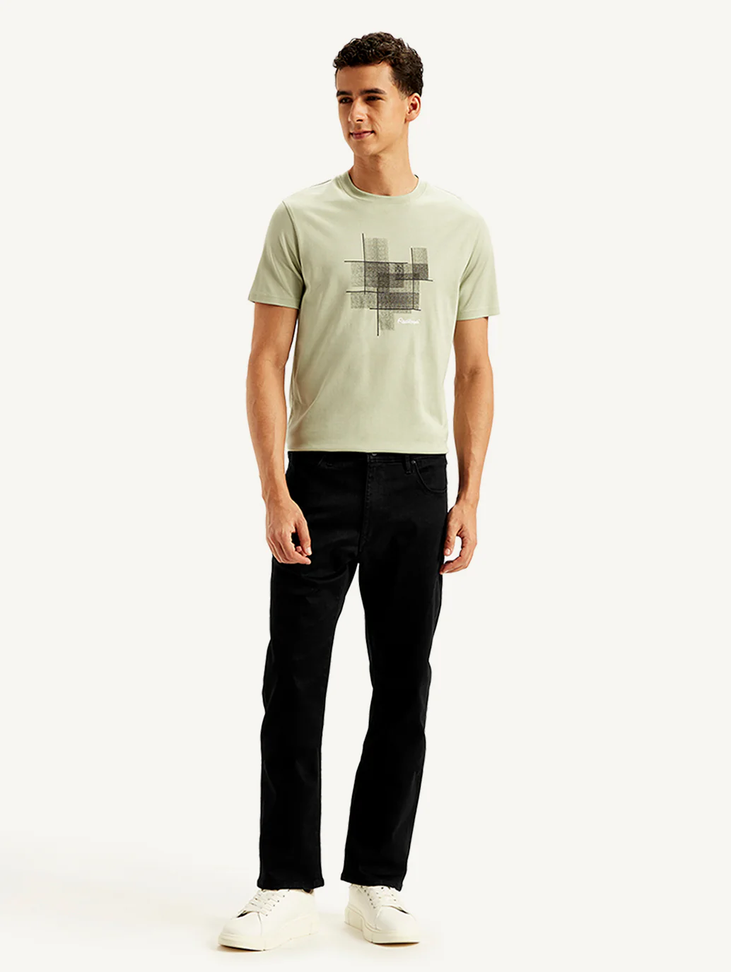 Men's Redloop 513 Black Slim Straight Fit Mid Rise Jeans - Image 2