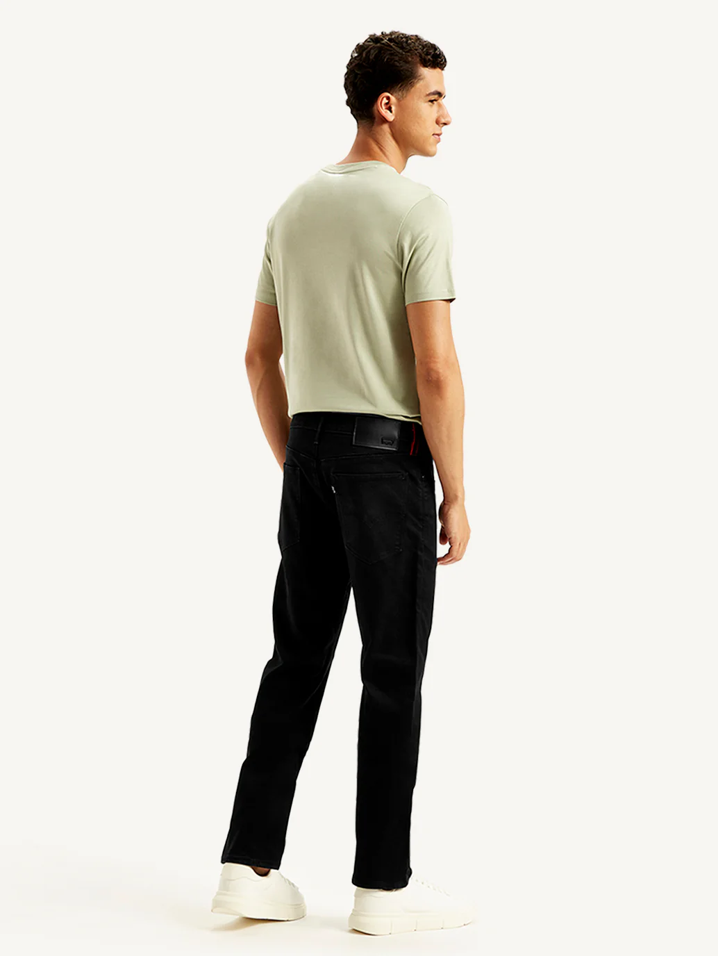 Men's Redloop 513 Black Slim Straight Fit Mid Rise Jeans - Image 3