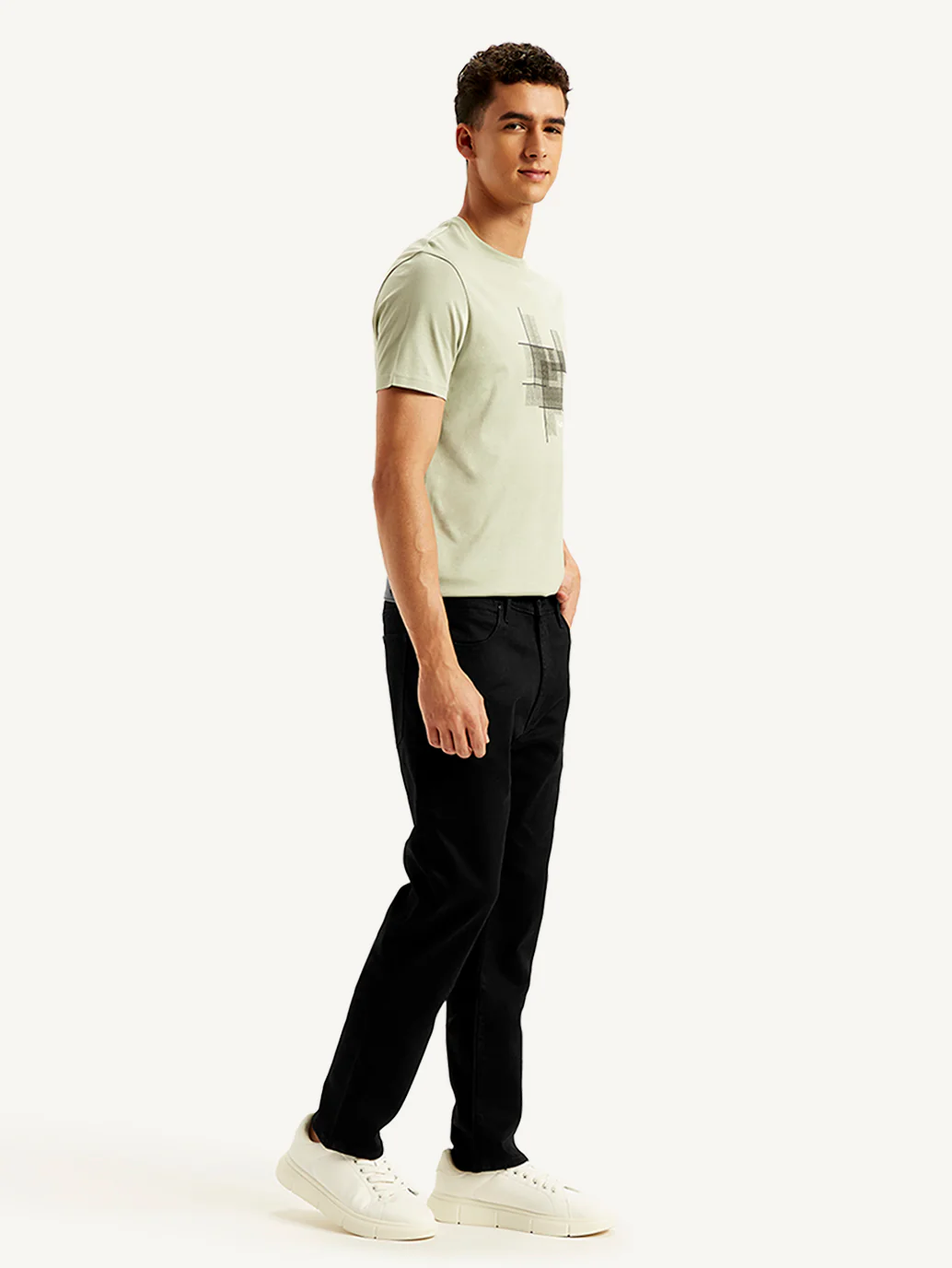 Men's Redloop 513 Black Slim Straight Fit Mid Rise Jeans - Image 6