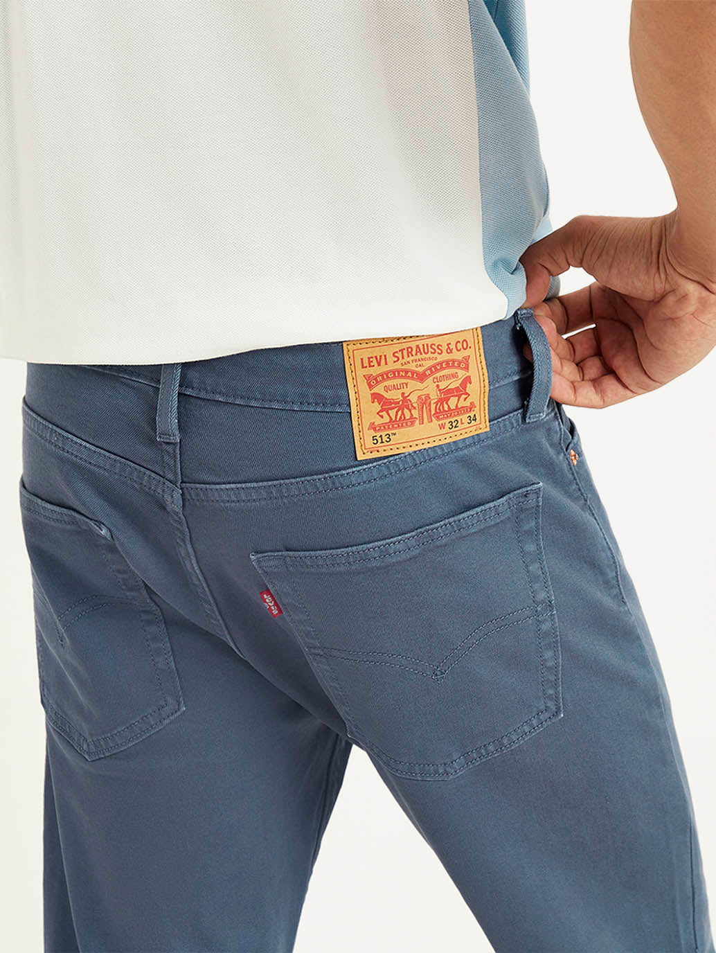 Men's 512 Blue Slim Tapered Fit Mid Rise Jeans - Image 6