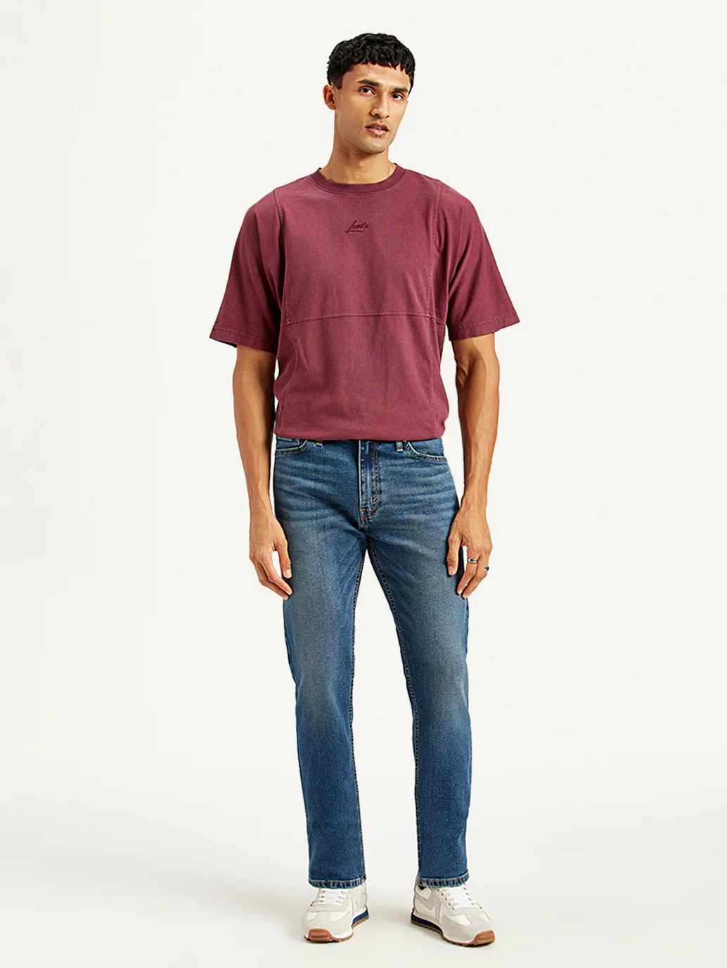 Men's 513 Blue Slim Straight Fit Mid Rise Jeans - Image 2