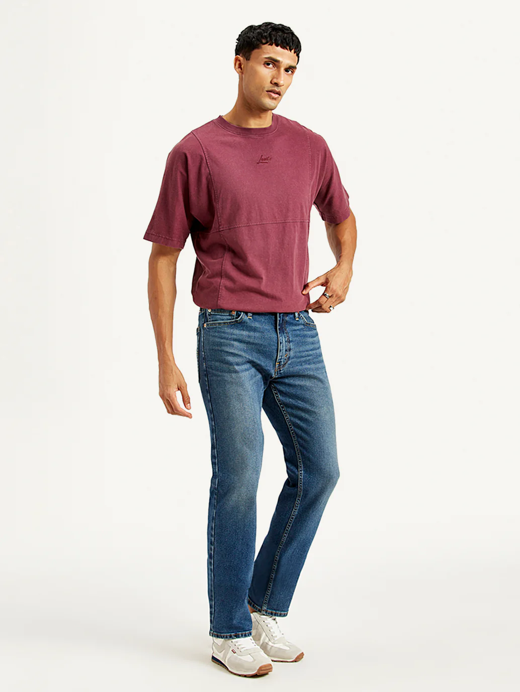 Men's 513 Blue Slim Straight Fit Mid Rise Jeans - Image 6