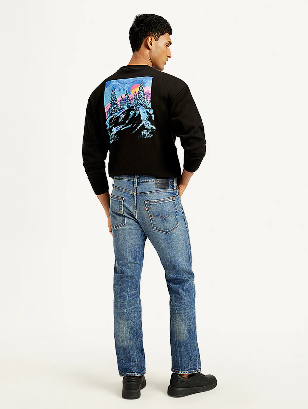 Men's 513 Blue Slim Straight Fit Mid Rise Jeans - Image 5