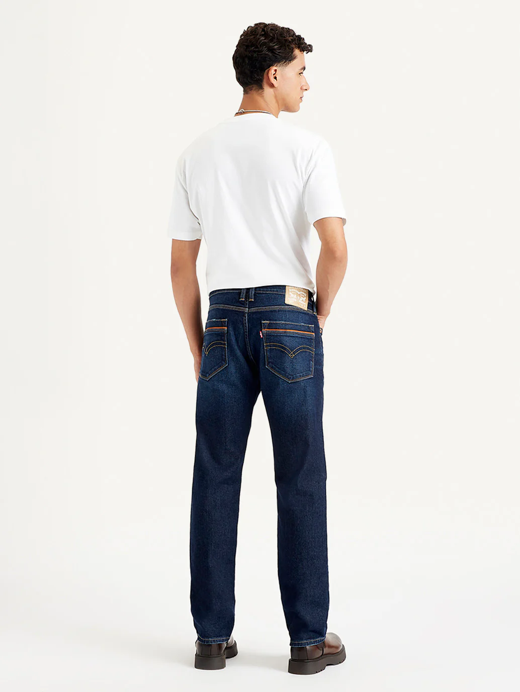 Men's 513 Navy Blue Slim Straight Fit Mid Rise Jeans - Image 3