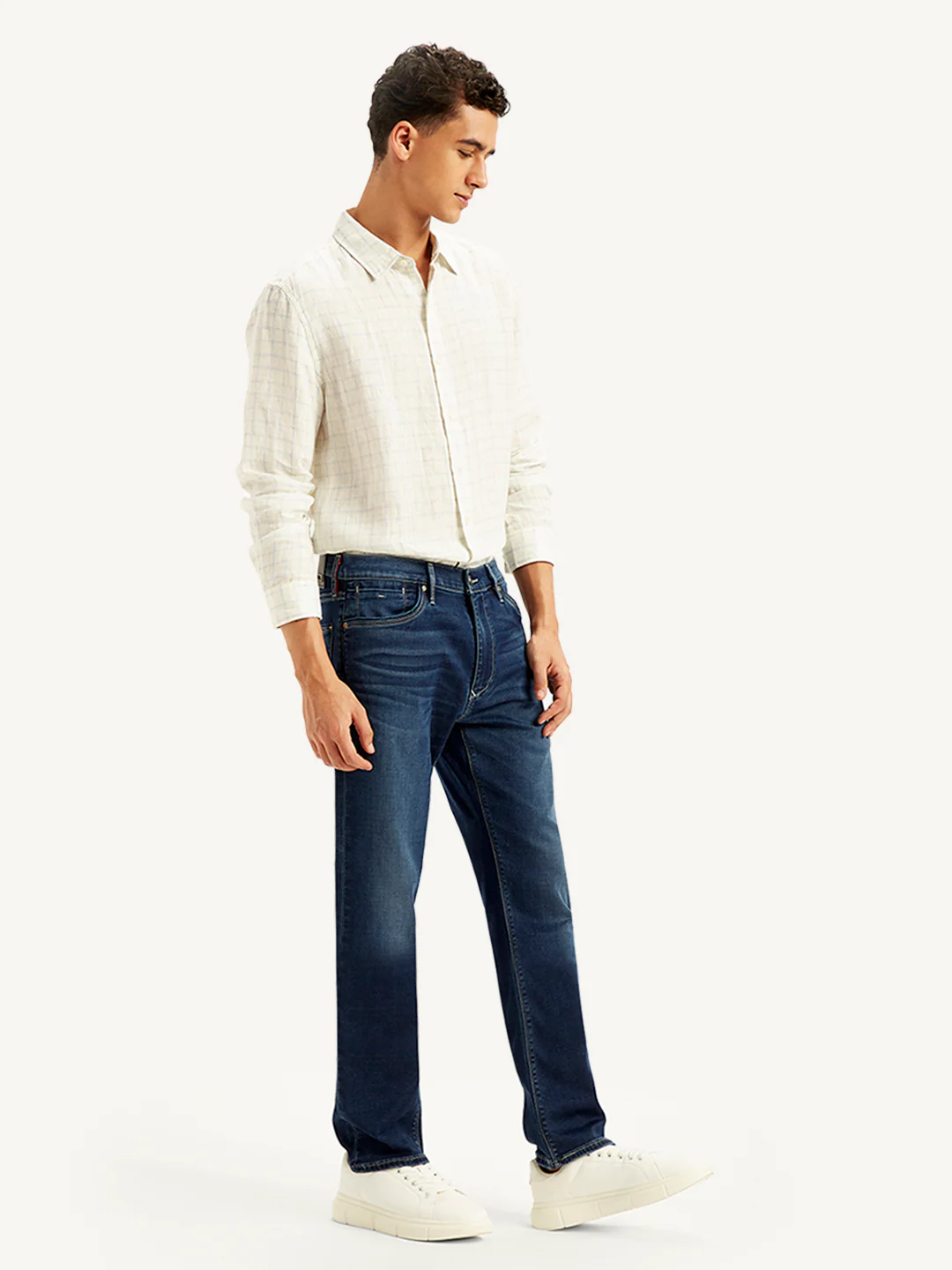 Men's Redloop 512 Navy Blue Slim Tapered Fit Mid Rise Jeans - Image 3