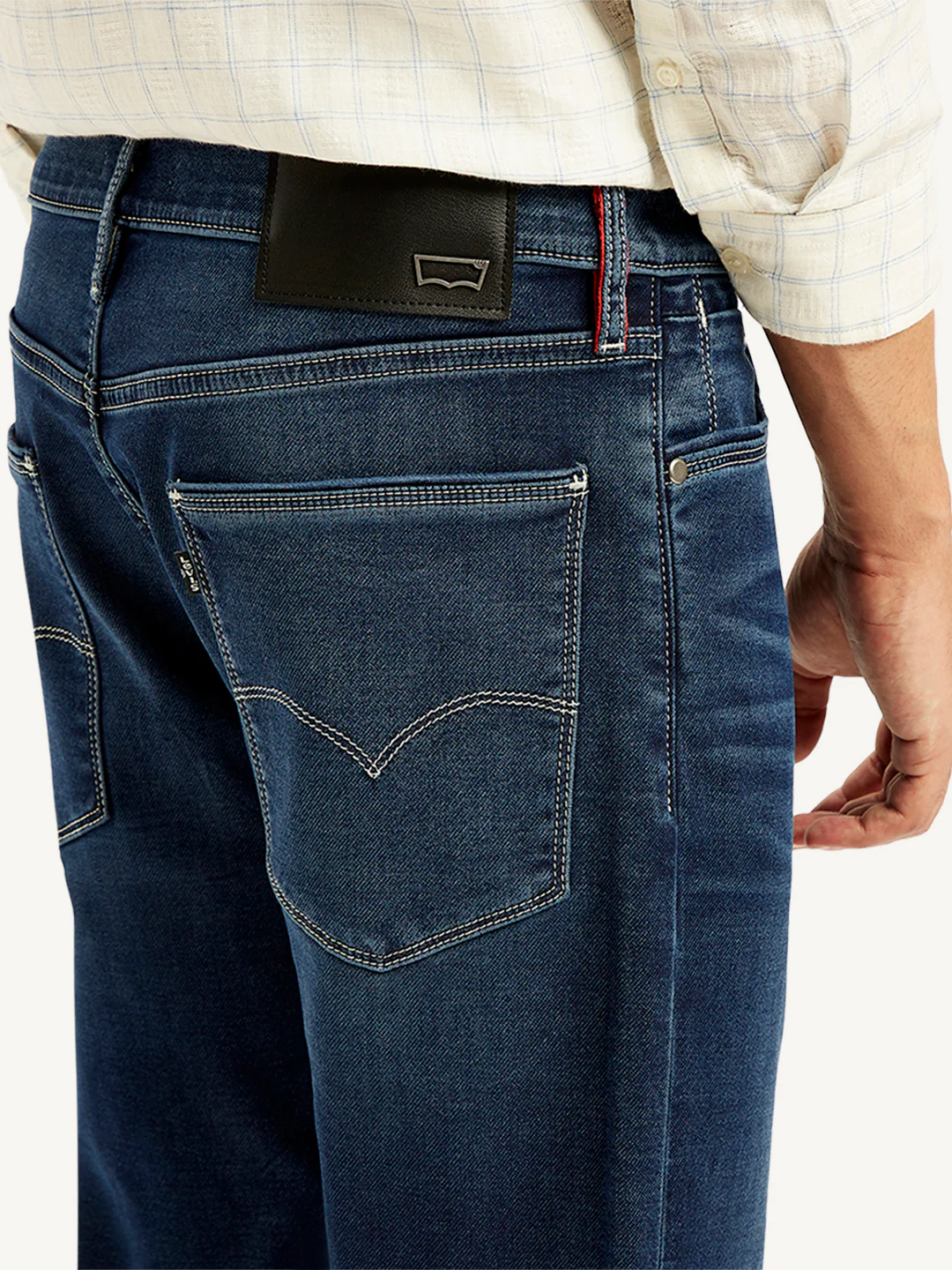 Men's Redloop 512 Navy Blue Slim Tapered Fit Mid Rise Jeans - Image 5