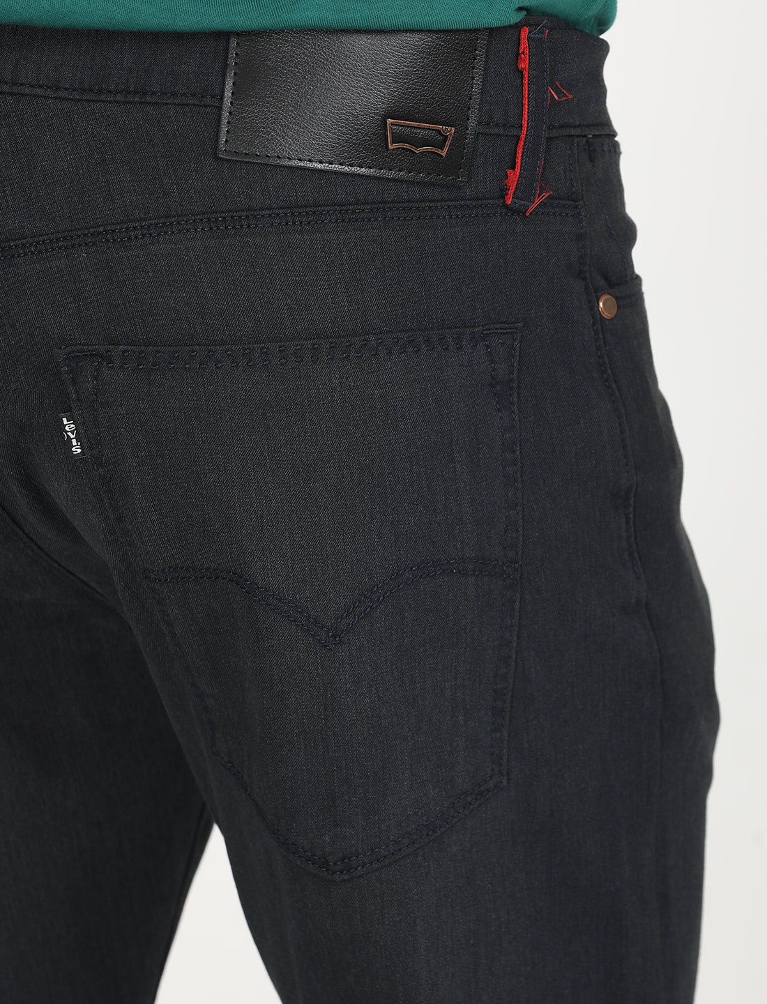 Men's Redloop 513 Navy Blue Slim Straight Fit Mid Rise Jeans - Image 8