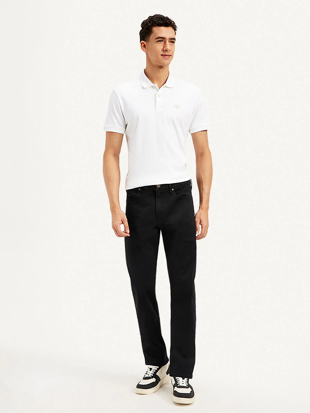 Men's Redloop 513 Black Slim Straight Fit Innovation Stretch Jeans - Image 2