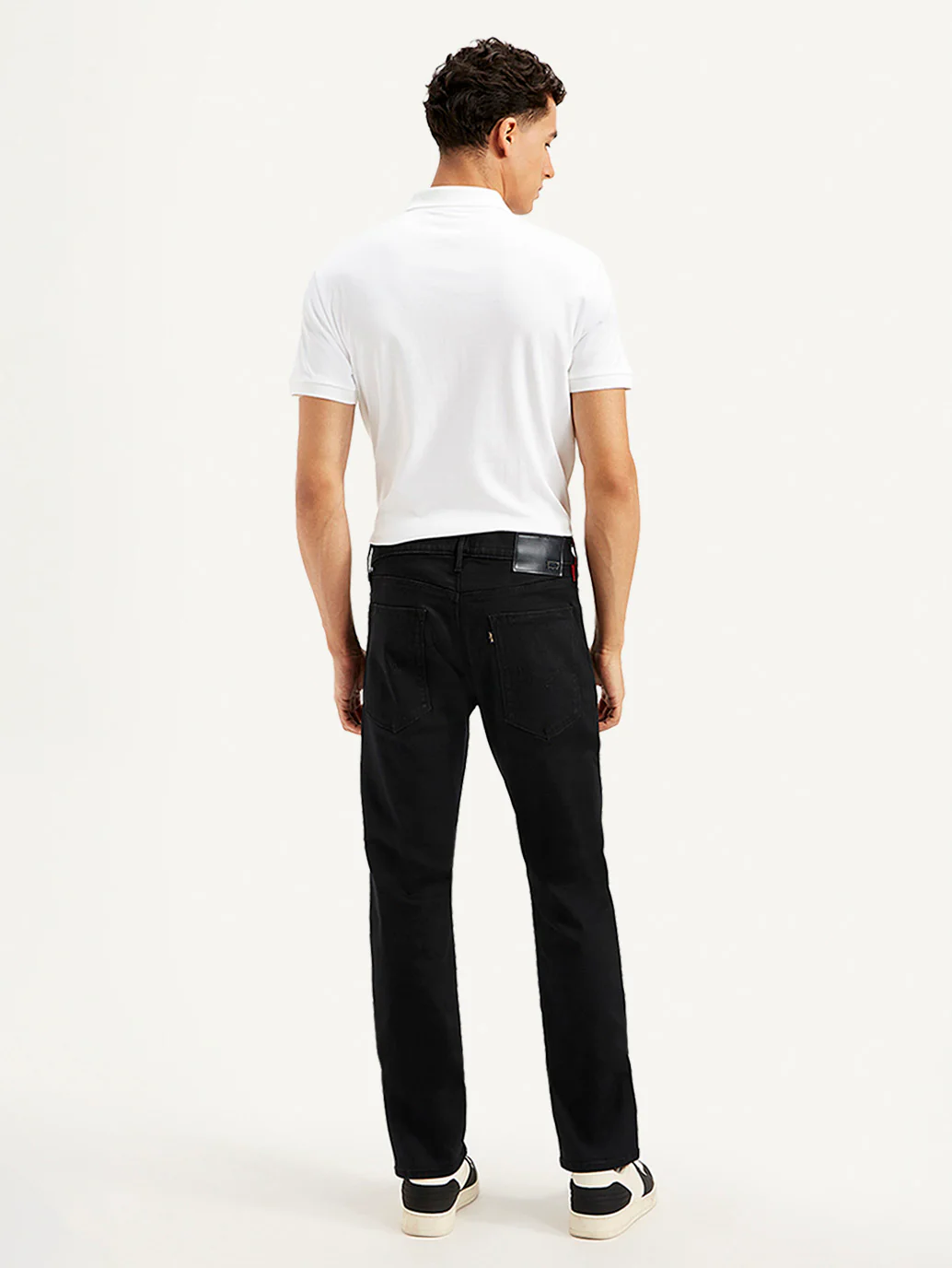 Men's Redloop 513 Black Slim Straight Fit Innovation Stretch Jeans - Image 3