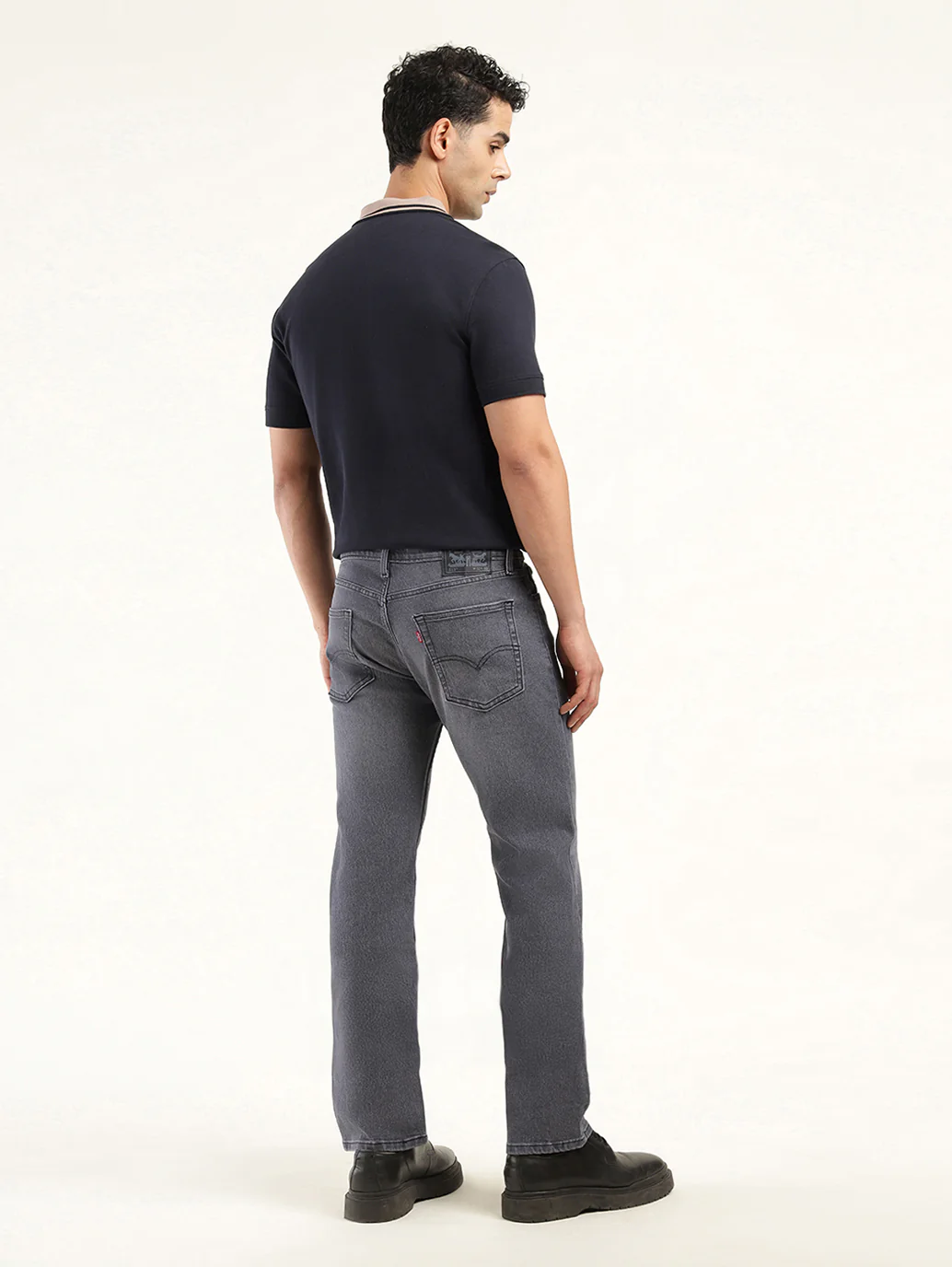 Men's 513 Charcoal Grey Slim Straight Fit Mid Rise Jeans - Image 3