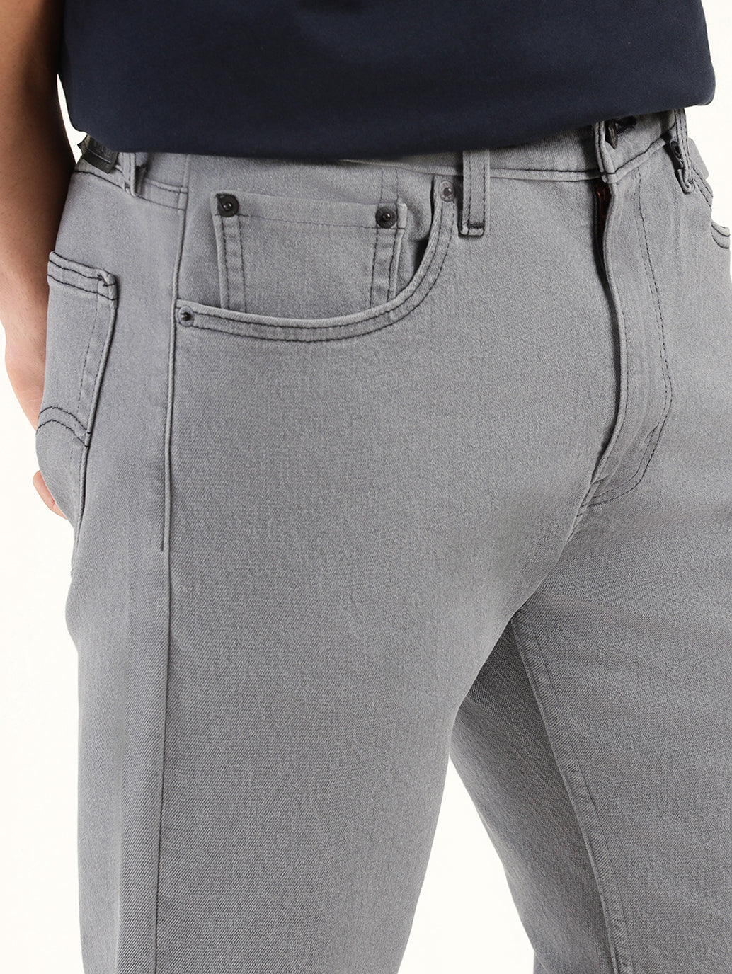 Men's 513 Grey Slim Straight Fit Mid Rise Jeans - Image 5