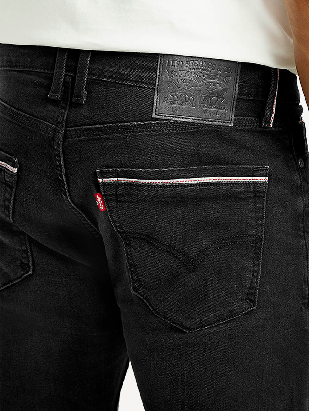 Men's 513 Black Slim Straight Fit Mid Rise Jeans - Image 6