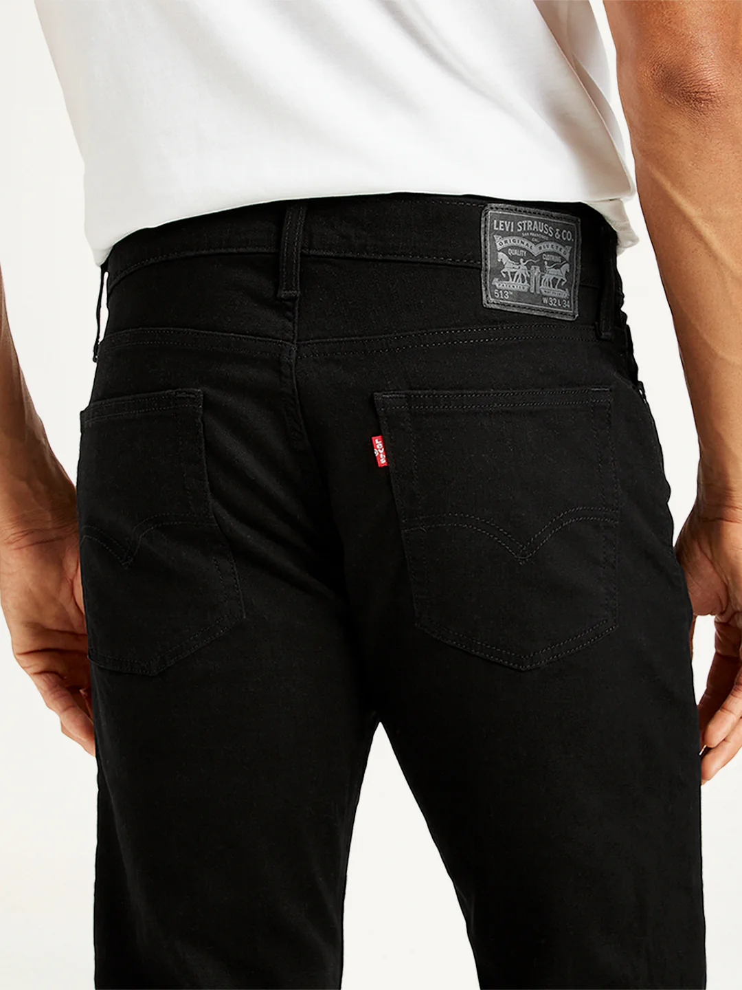Men's 513 Black Slim Straight Fit Mid Rise Jeans - Image 6