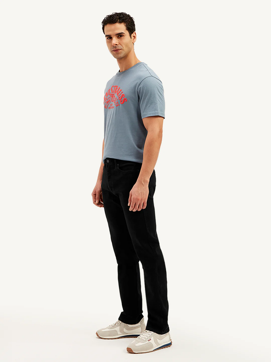 Men's 513 Black Slim Straight Fit Mid Rise Jeans - Image 5
