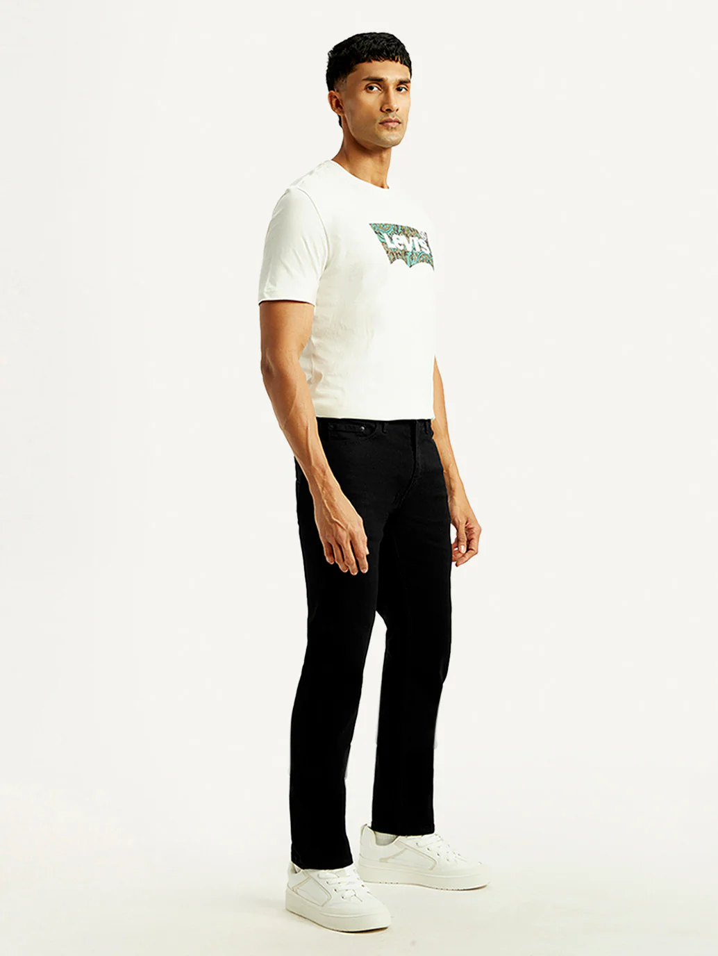 Men's 513 Black Slim Straight Fit Mid Rise Jeans - Image 7