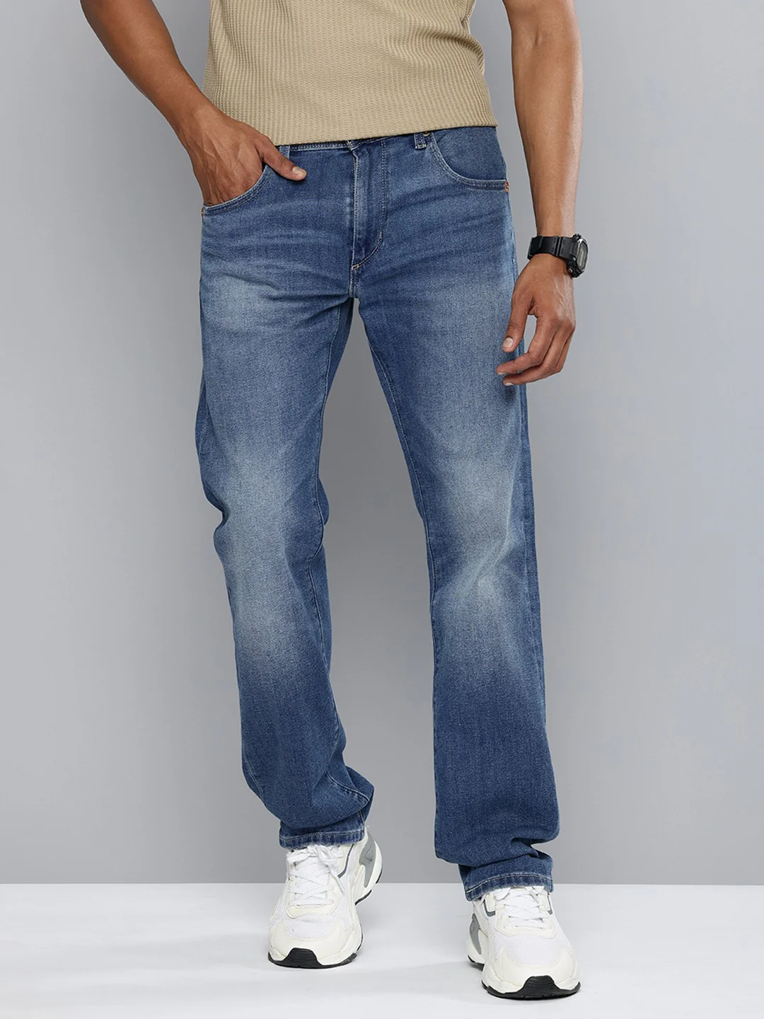 Men's 511 Blue Slim Fit Mid Rise Jeans - Image 2
