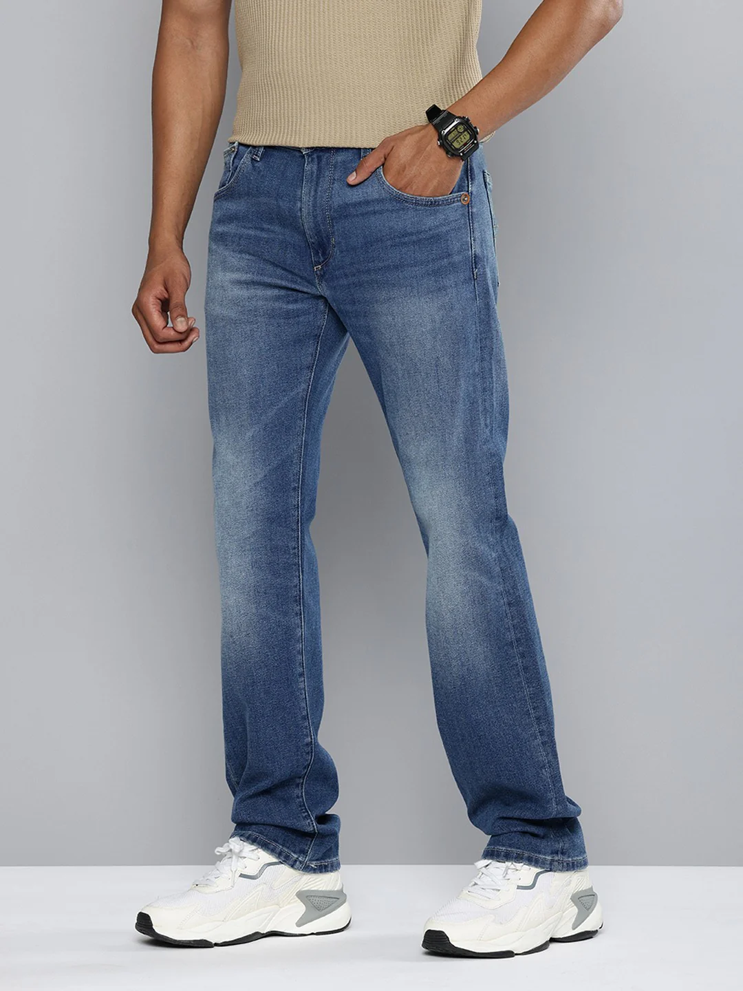 Men's 511 Blue Slim Fit Mid Rise Jeans - Image 3