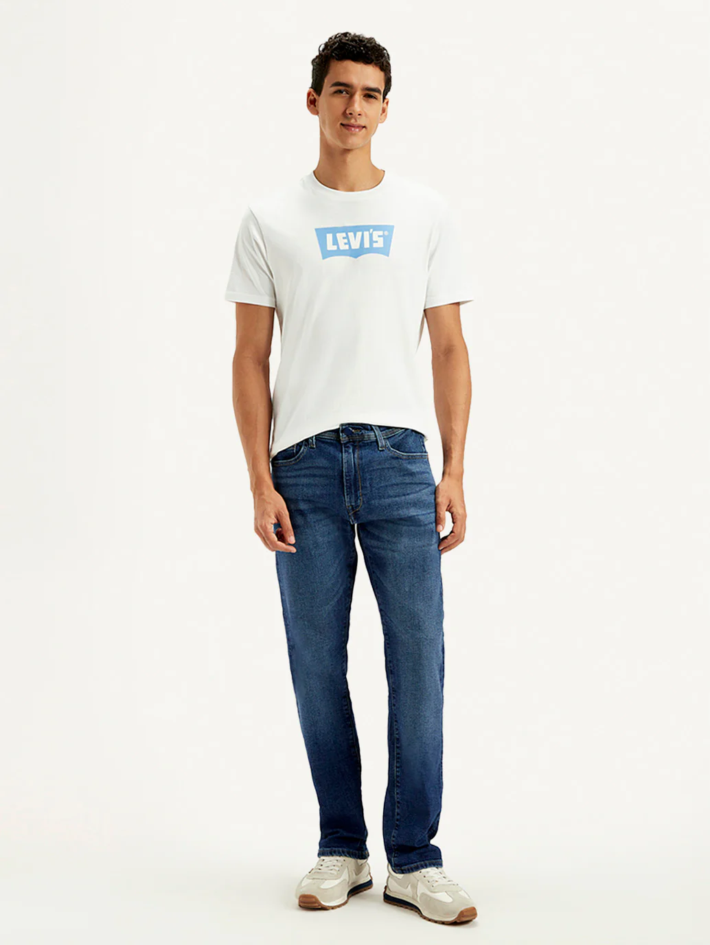 Men's 513 Blue Slim Straight Fit Mid Rise Jeans - Image 2