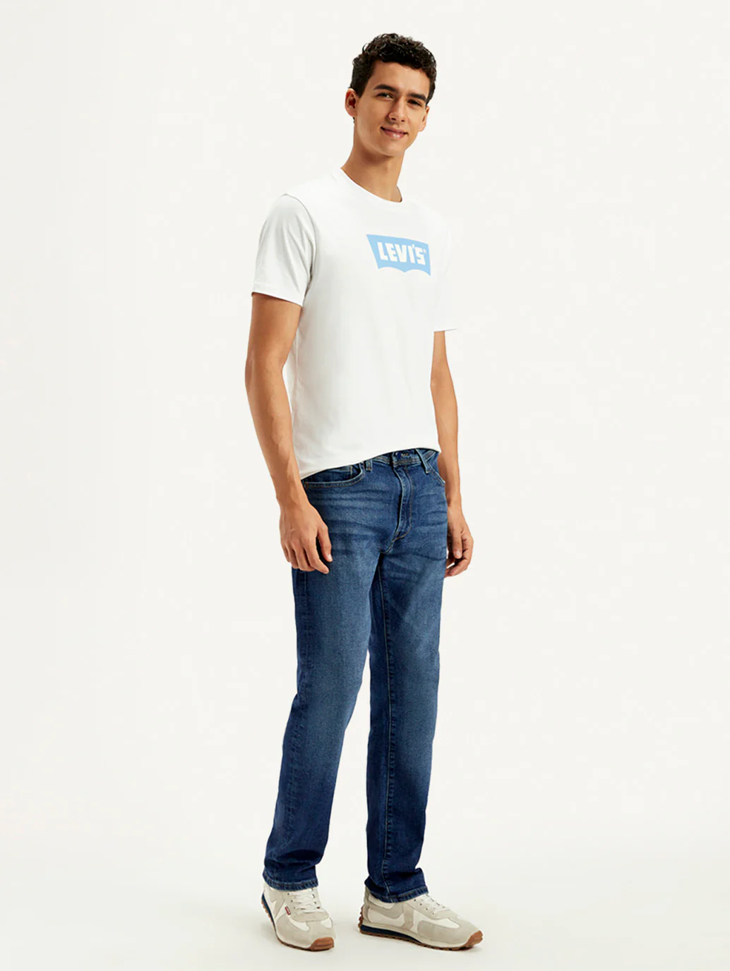 Men's 513 Blue Slim Straight Fit Mid Rise Jeans - Image 6
